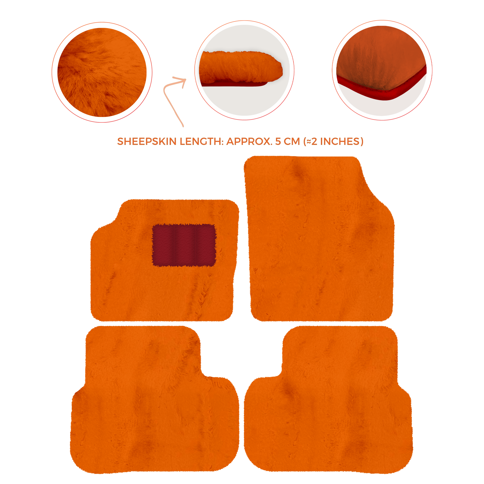 Luxury Sheepskin Floor Mats for Aston Martin V8 Coupe (1996-2000)