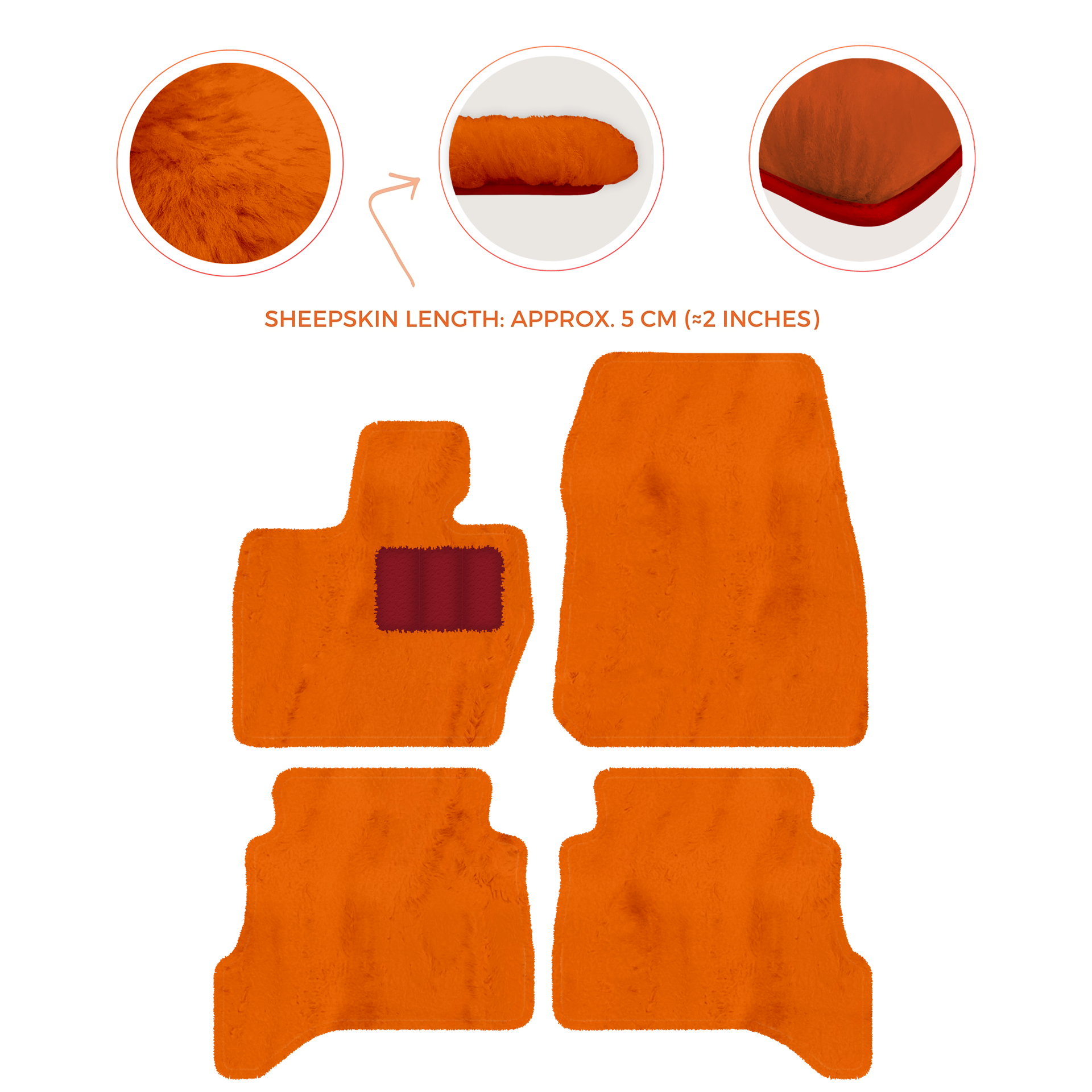 Premium Sheepskin Floor Mats for Range Rover Evoque (2015-2019)