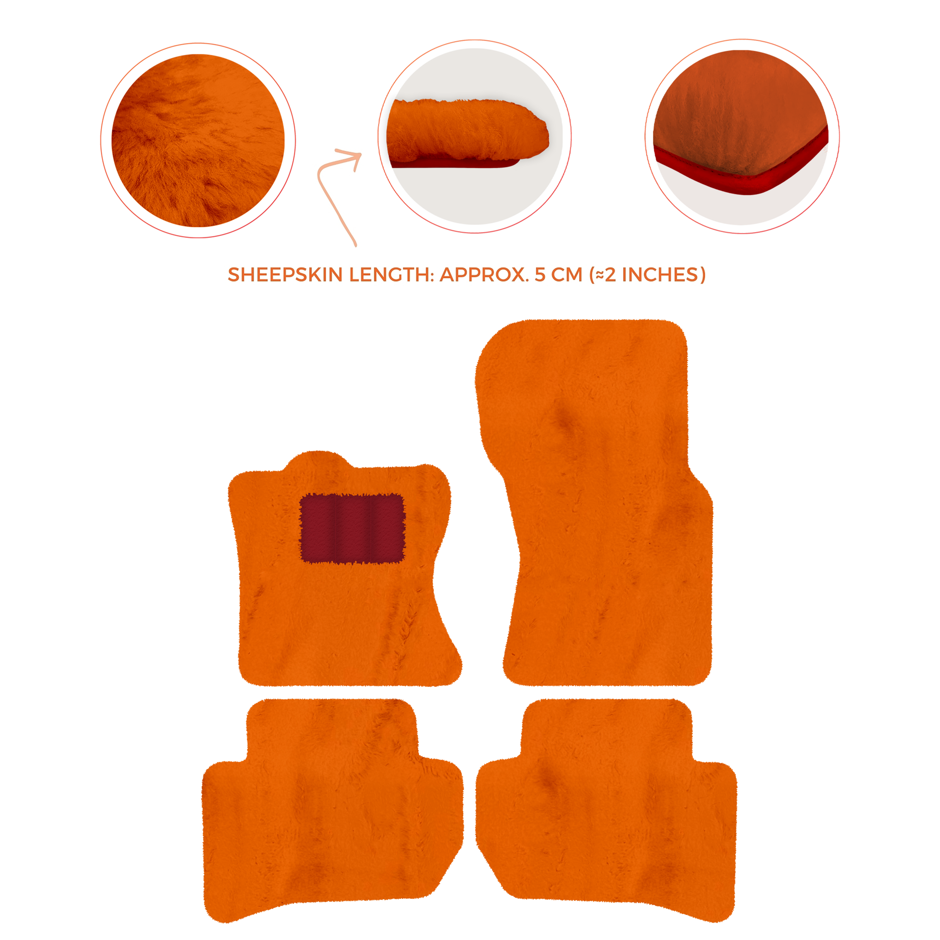 Premium Sheepskin Floor Mats for 2010-2013 Range Rover Sport