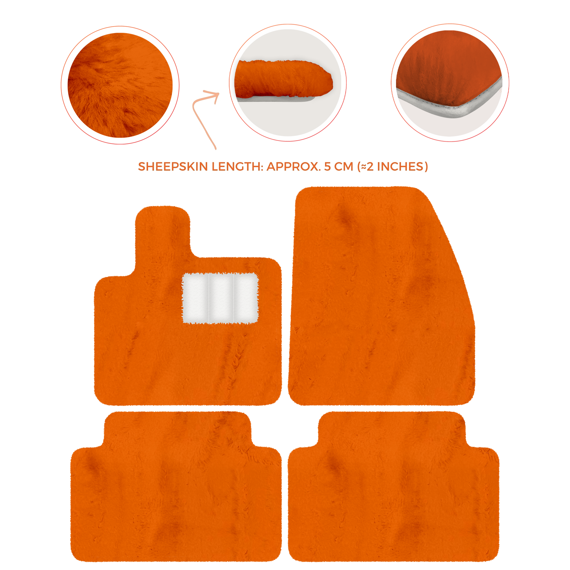 Premium Sheepskin Floor Mats for Range Rover Evoque (2016-2024)