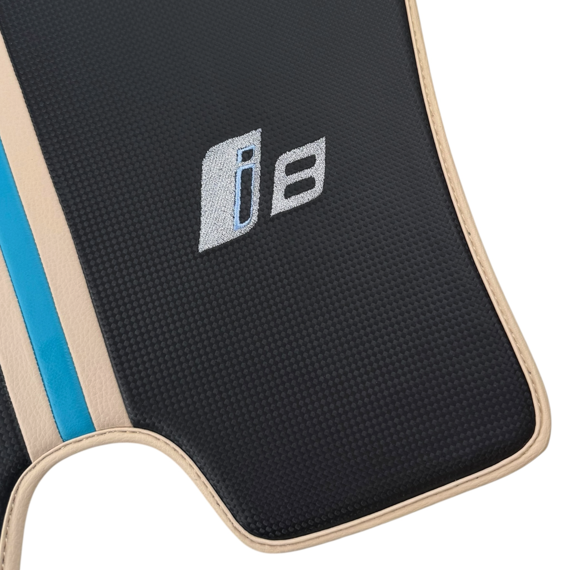 سجاد سيارات جلدية قابلة للتخصيص بنمط سداسي لسيارة بي إم دبليو i8 Series l12 I15 - AutoWin