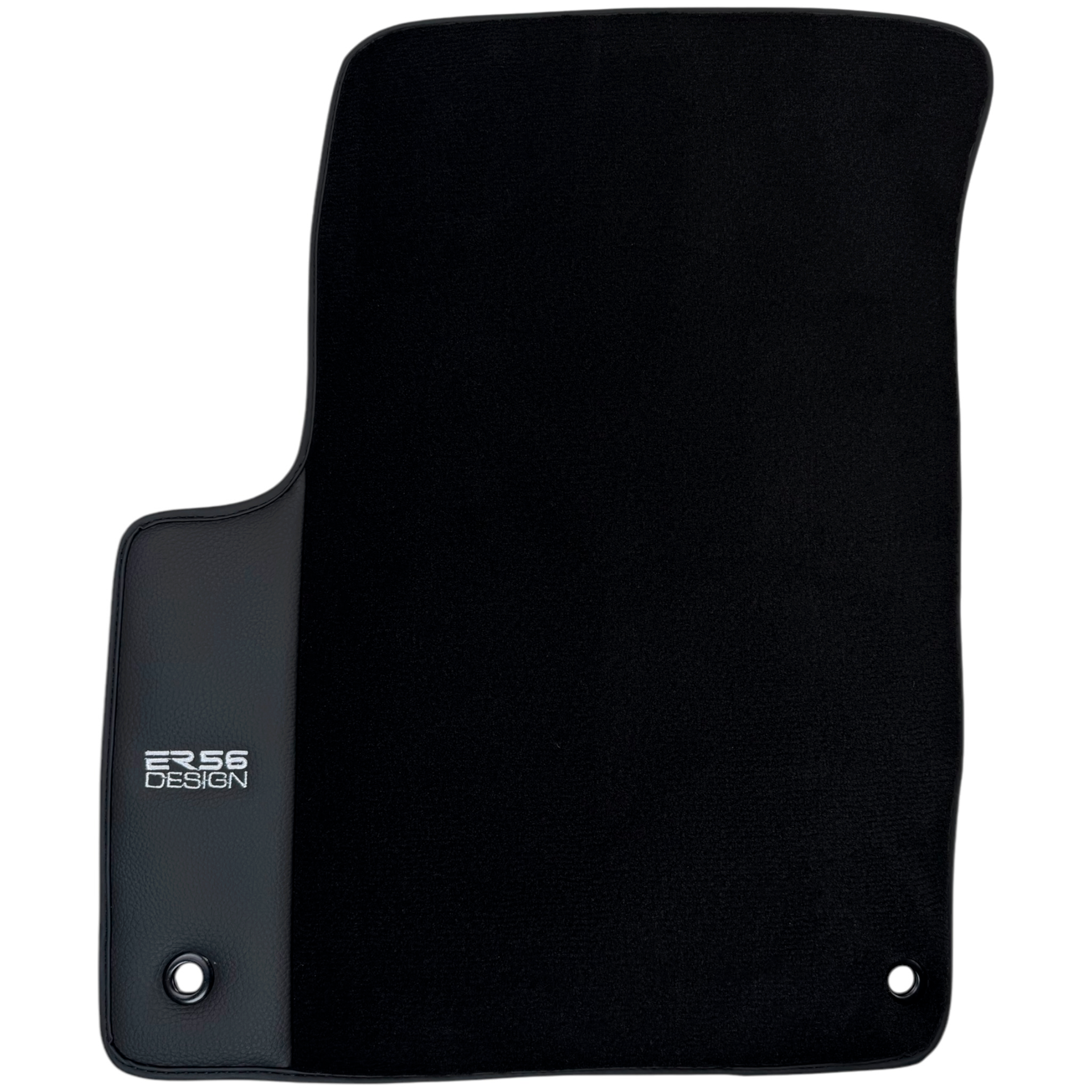 ER56 Design Black Floor Mats for Chevrolet Spark Hatchback (2013-2015) with Leather
