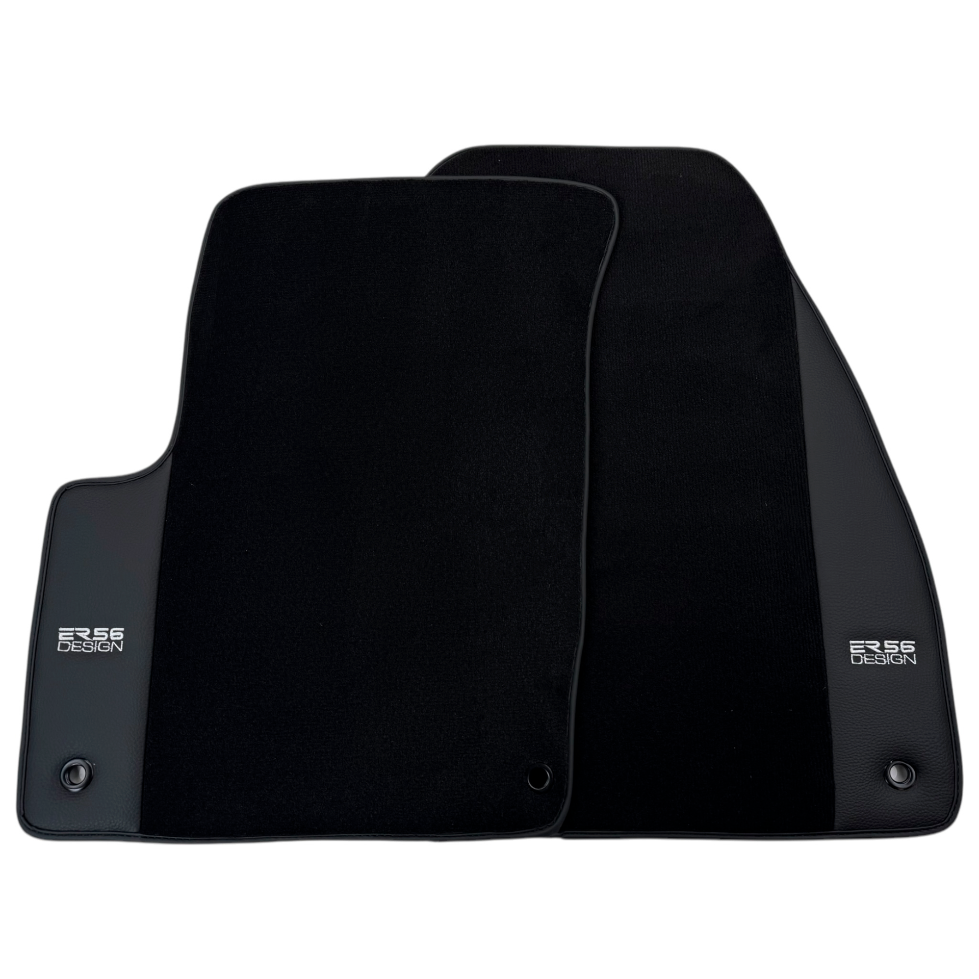 ER56 Design Black Floor Mats for Jeep Cherokee KJ Sport (2002-2007) with Leather