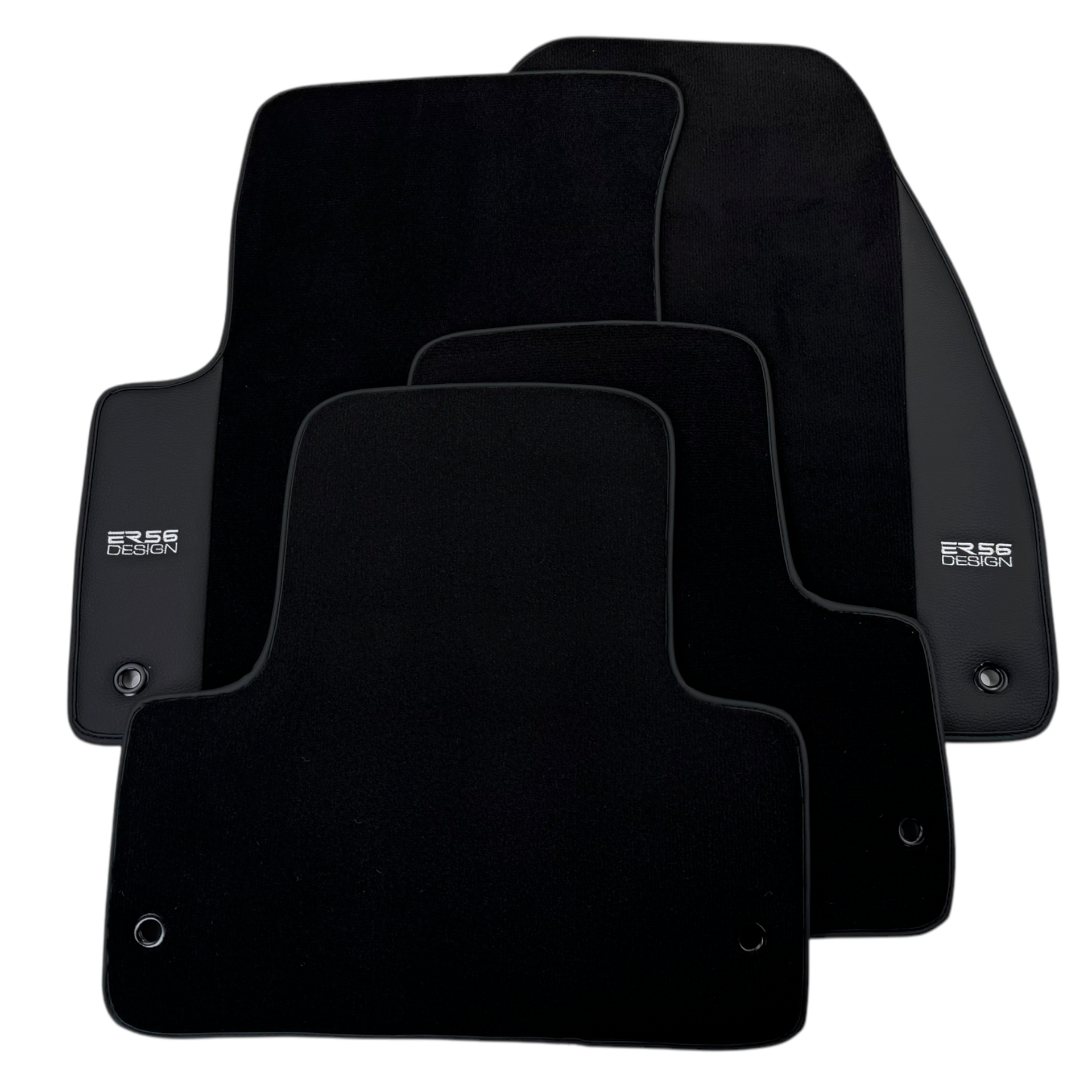 ER56 Design Black Floor Mats for Chevrolet Trax (2013-2023) with Leather