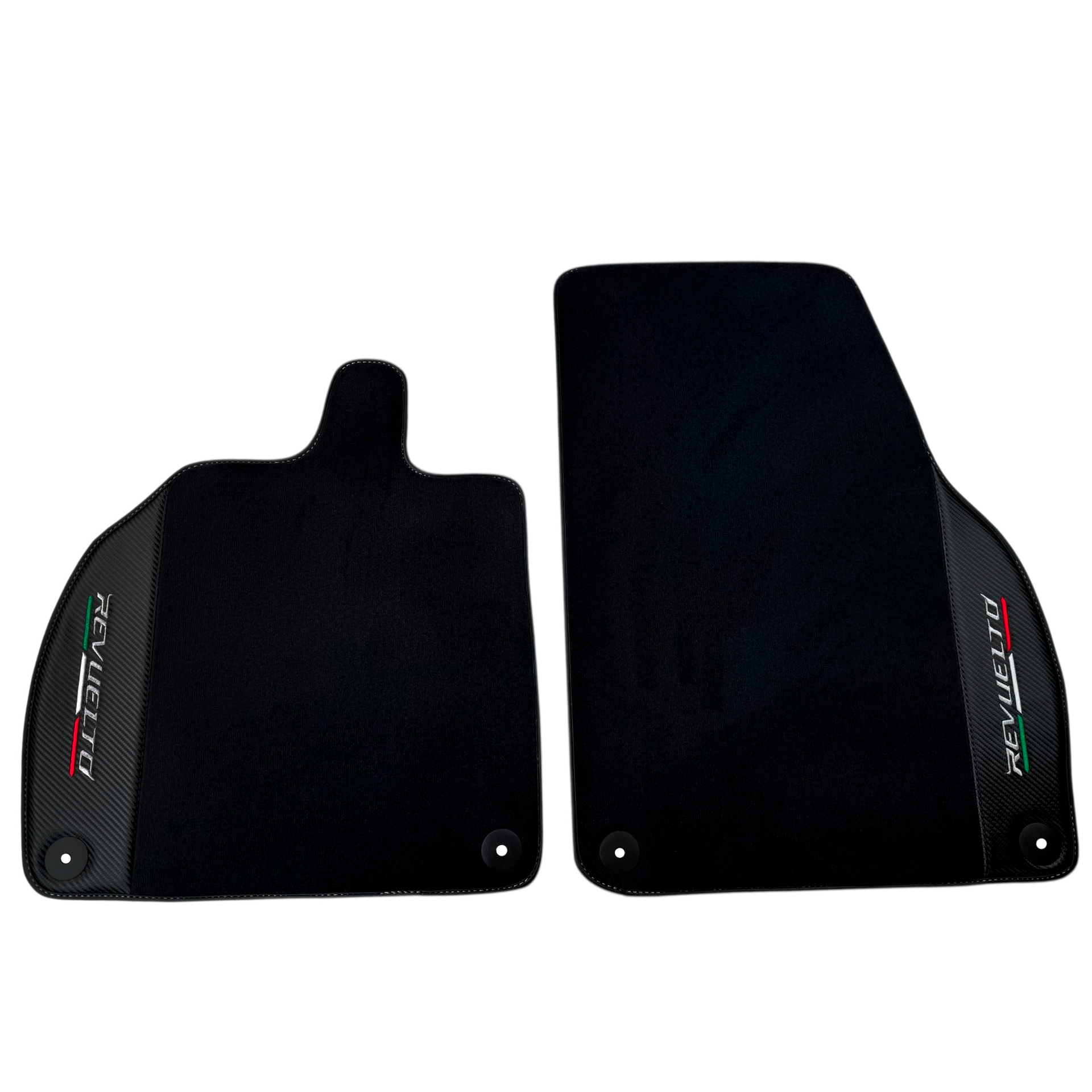 Luxury Leather Black Floor Mats for Lamborghini Revuelto (2024-2025)