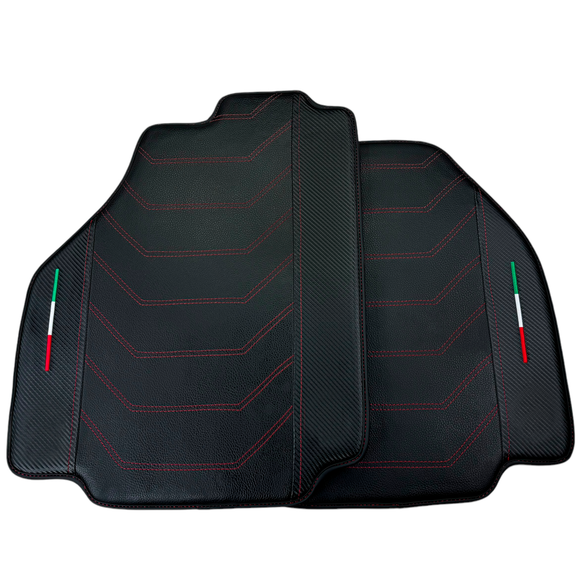 Leather Floor Mats For Ferrari 458 Speciale 2012-2015 With Carbon Fiber | Italian Edition