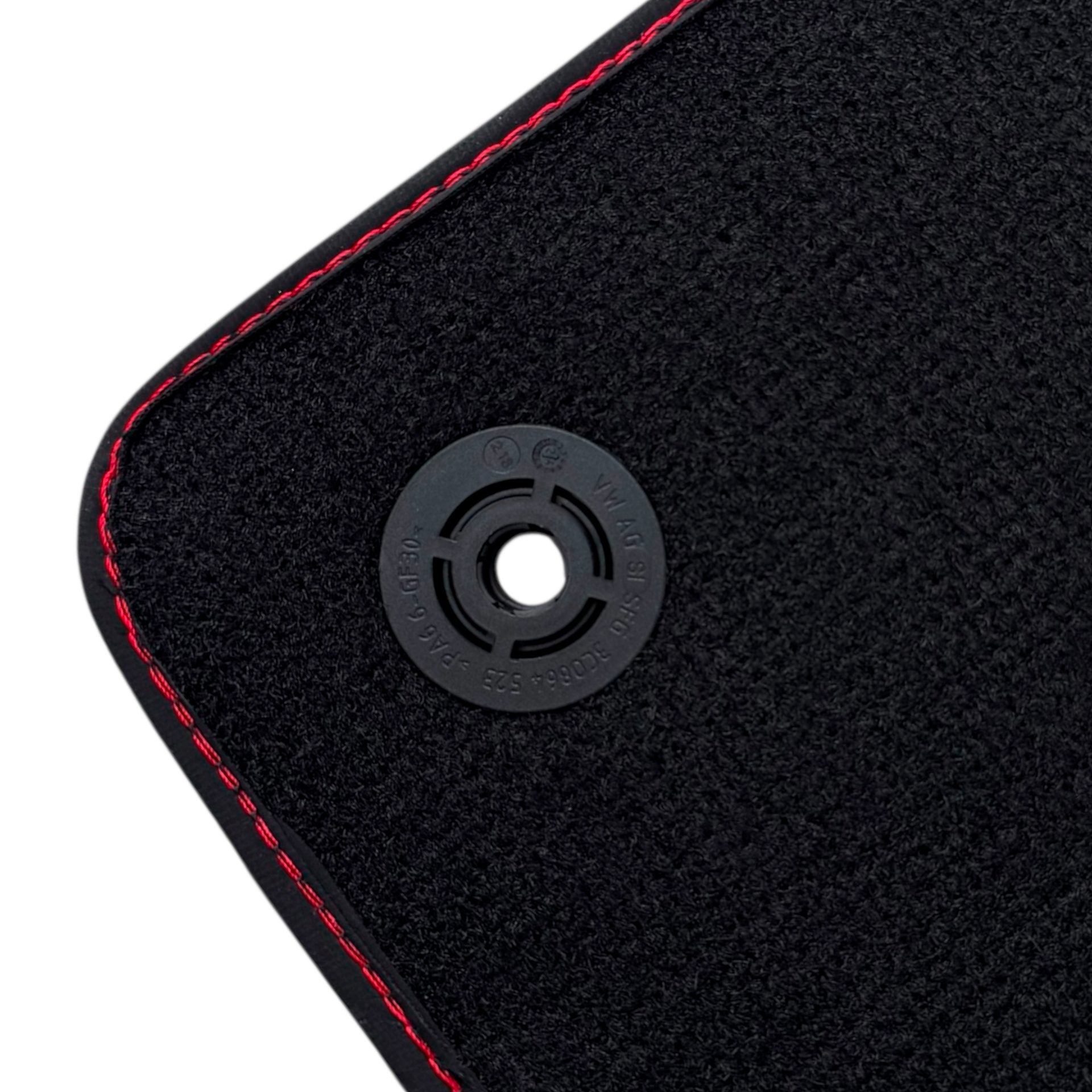 Lamborghini Aventador Carbon Leather Floor Mats with Green Stitching