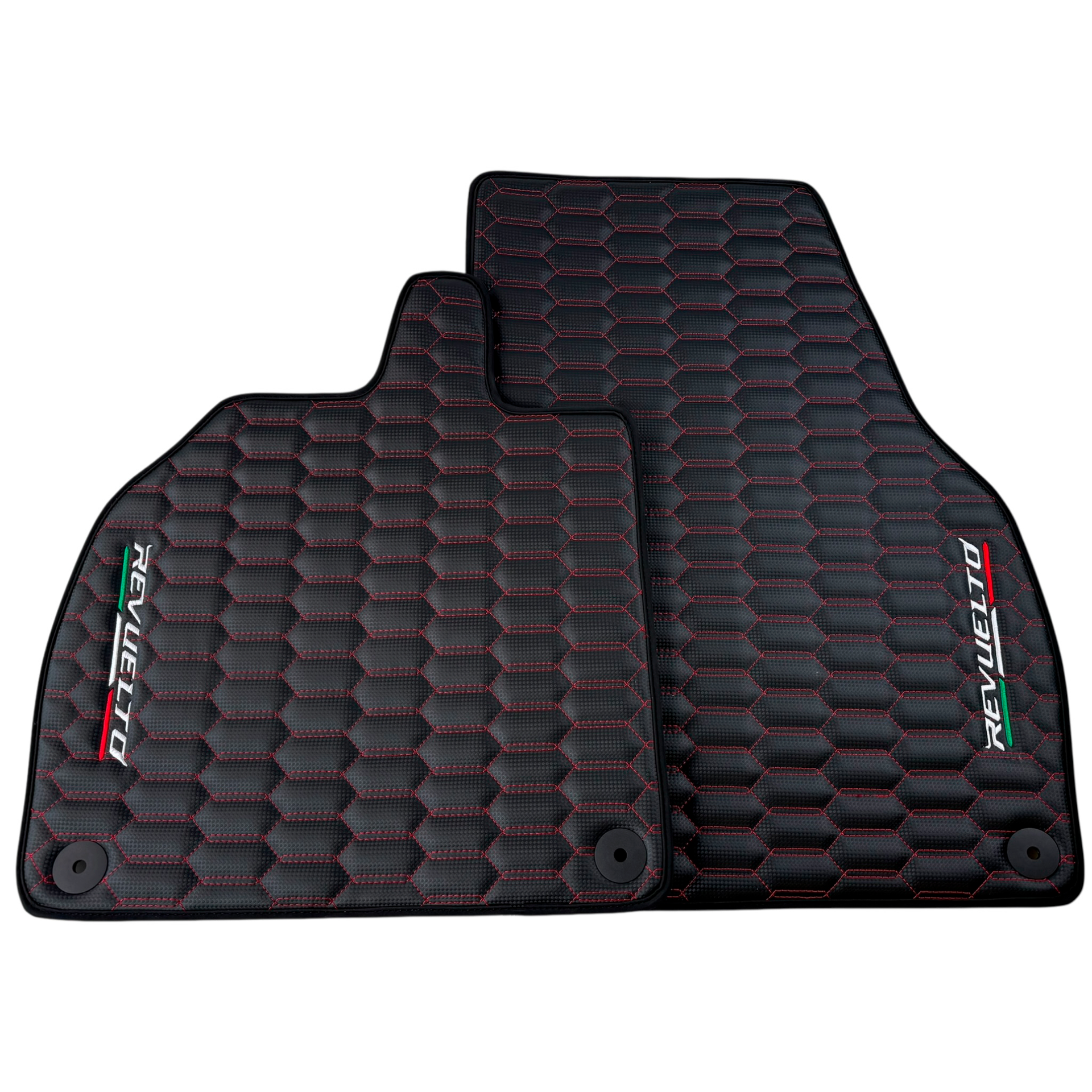 Carbon Fiber Black Floor Mats for Lamborghini Revuelto 2024-2025