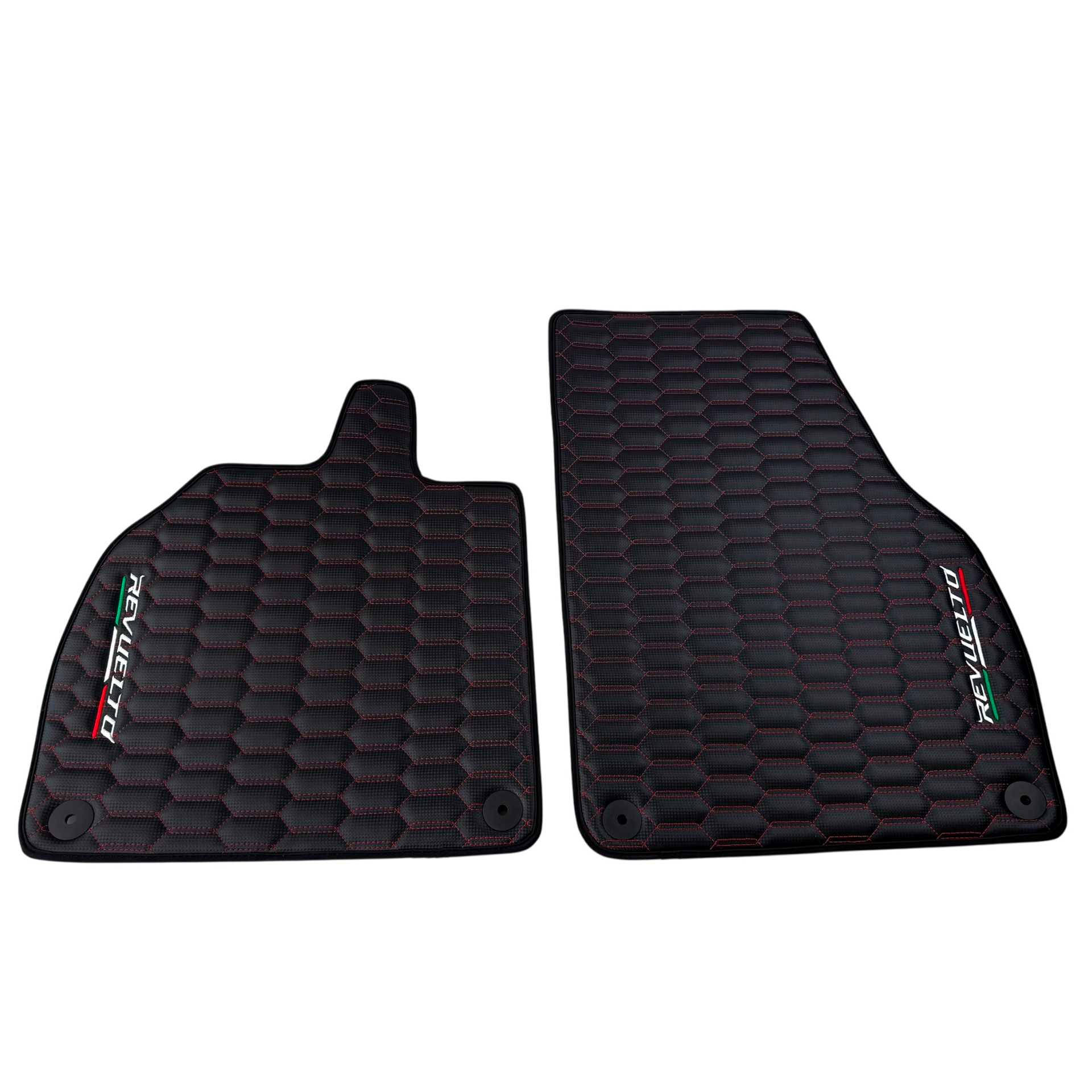 Carbon Fiber Black Floor Mats for Lamborghini Revuelto 2024-2025