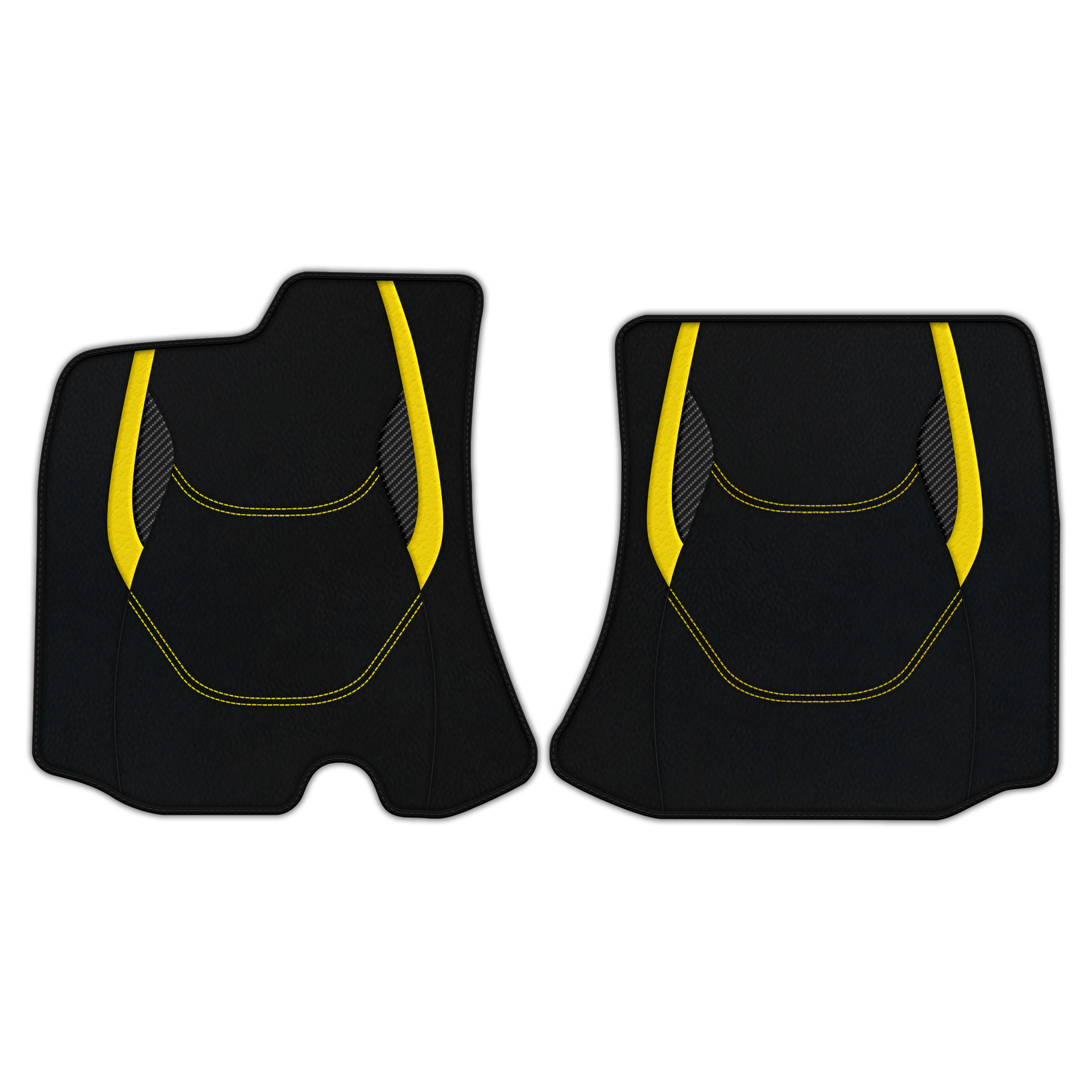 Customizable Leather Floor Mats with Triangle's Pattern for Ferrari Roma (2021–2024) - AutoWin