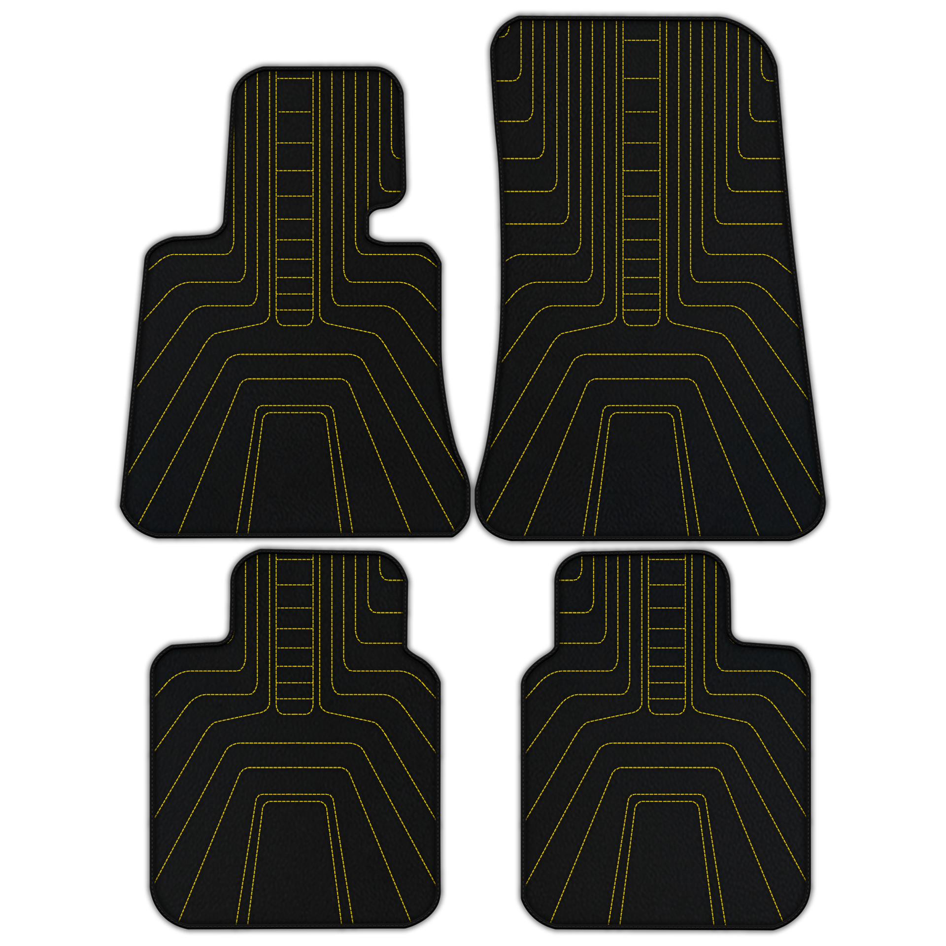 Customizable Leather Floor Mats with Square Pattern for Rolls Royce Phantom Drophead Coupe (2007-2016) - AutoWin
