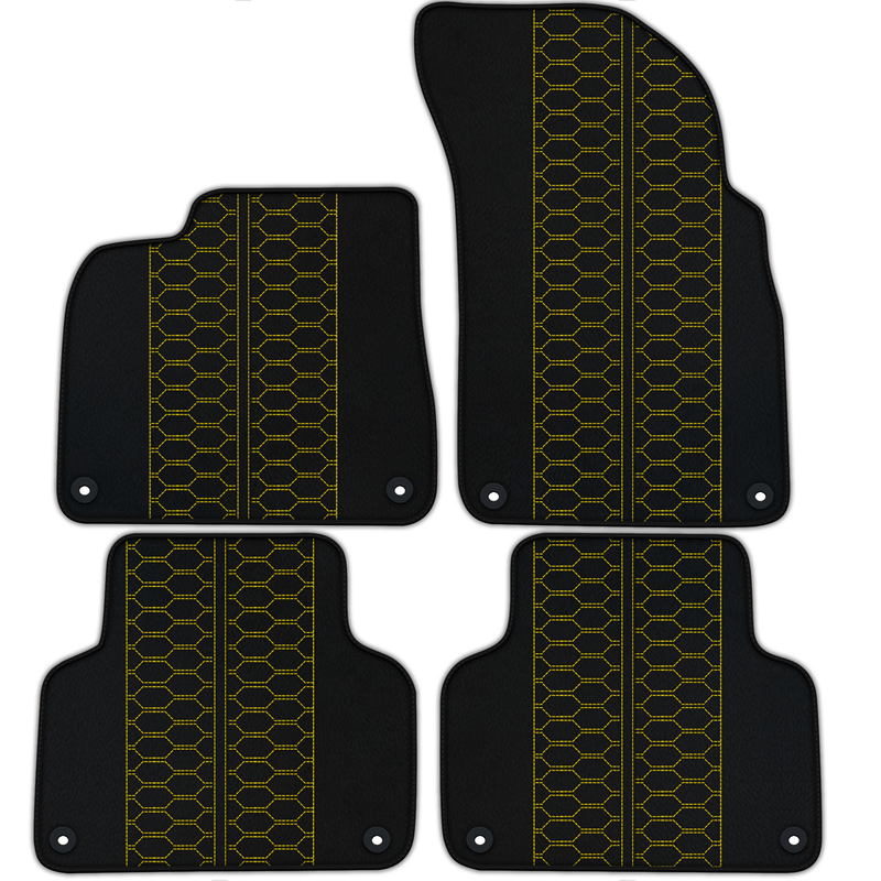 Customizable Leather Floor Mats with AD1 Pattern for Audi A4 - B5 Facelift Sedan (1999-2001)