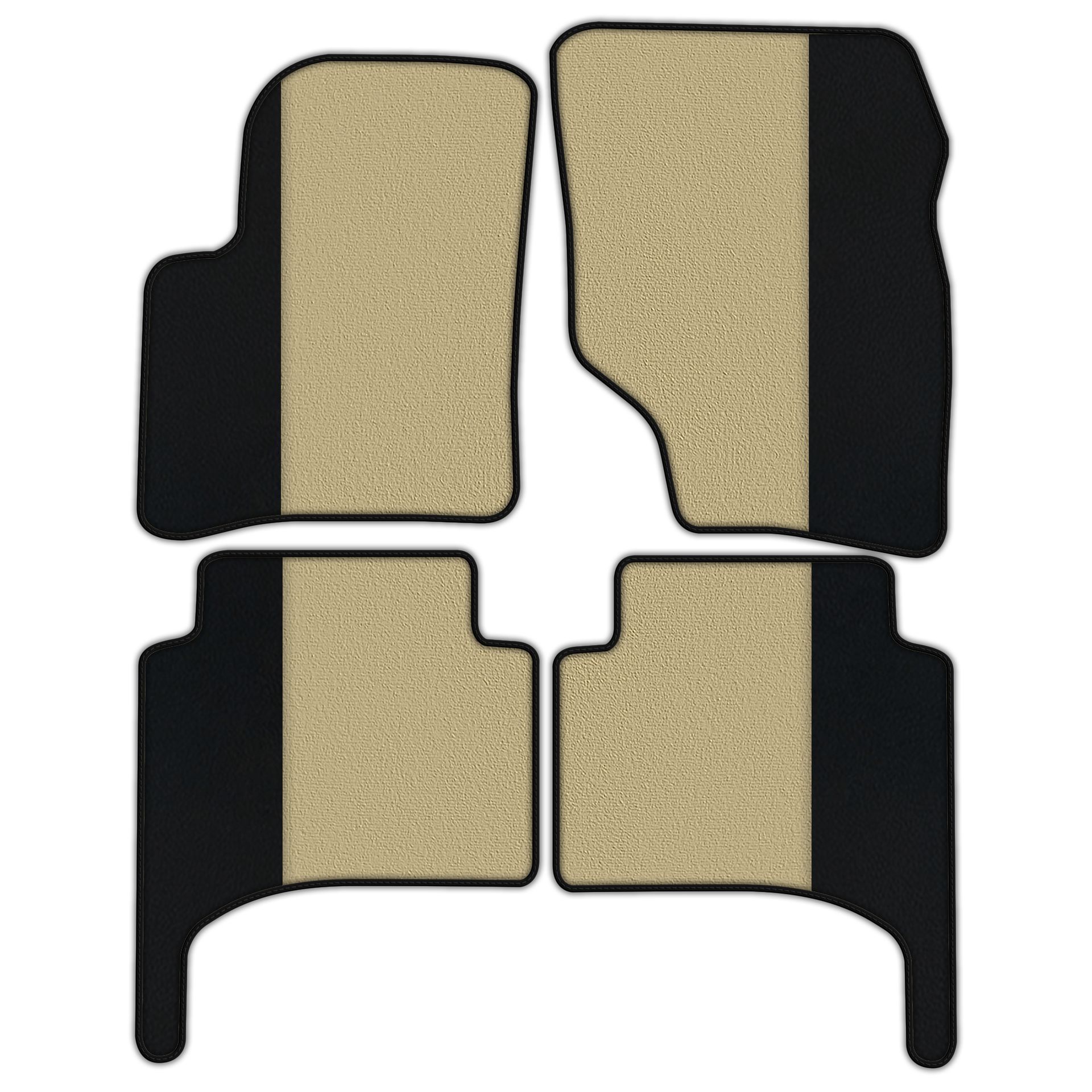 Customizable Floor Mats From Carpet With Leather for Porsche Cayenne (2003-2010) - AutoWin