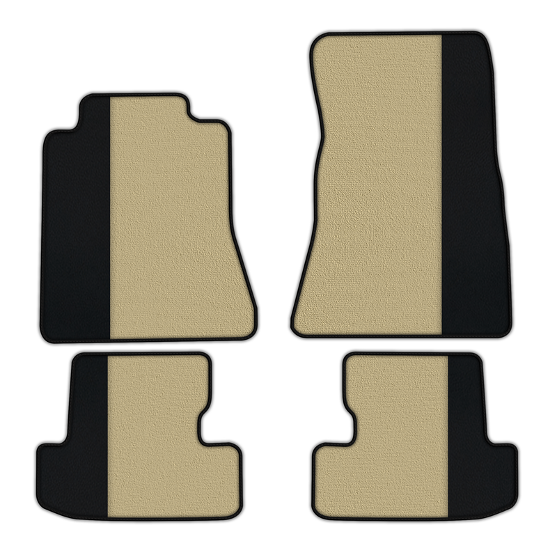 Customizable Floor Mats From Carpet With Leather for Ford Mustang VI (2015-2023)