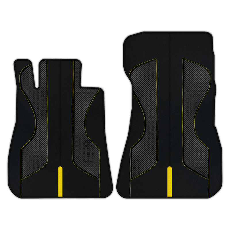 Customizable Leather Floor Mats with AW35 Pattern for Mercedes Benz AMG GT 2-Door Coupe (2014-2025)
