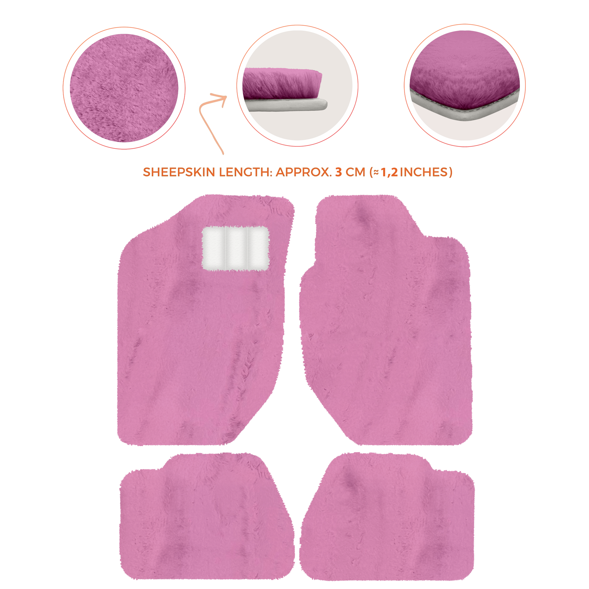 Luxury Sheepskin Floor Mats for Land Rover Discovery Sport (2015-2019)