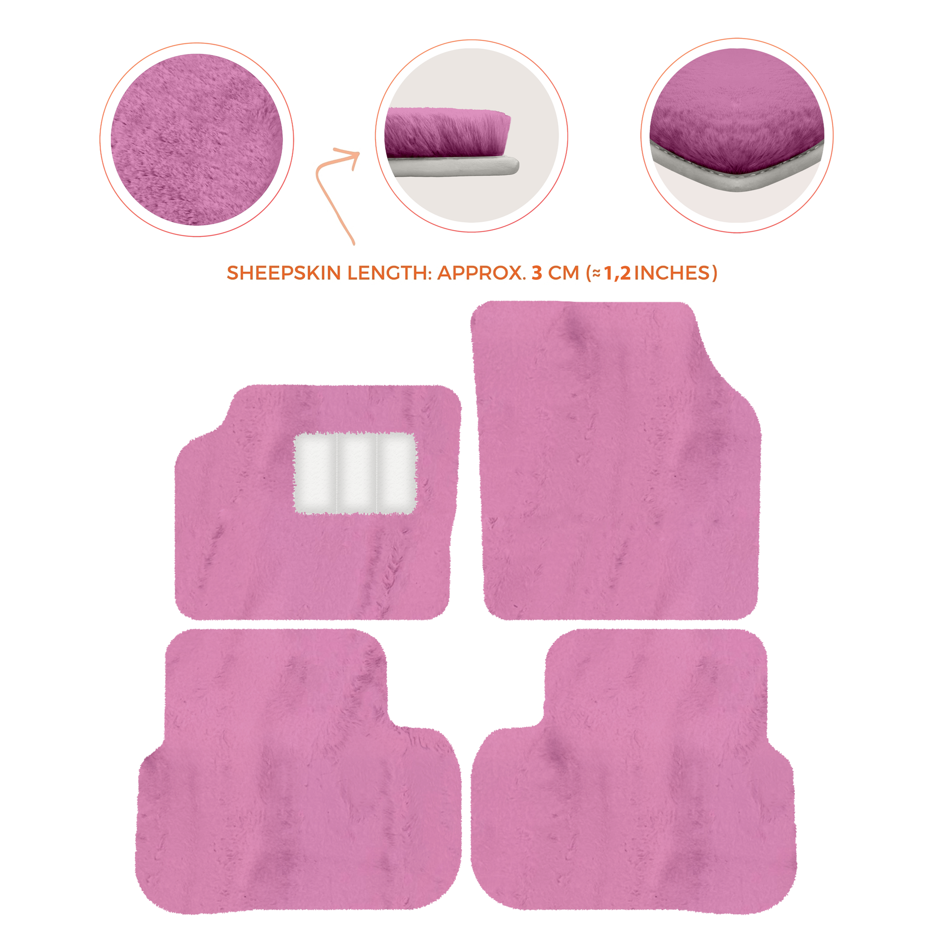 Luxury Sheepskin Floor Mats for Aston Martin V8 Coupe (1996-2000)