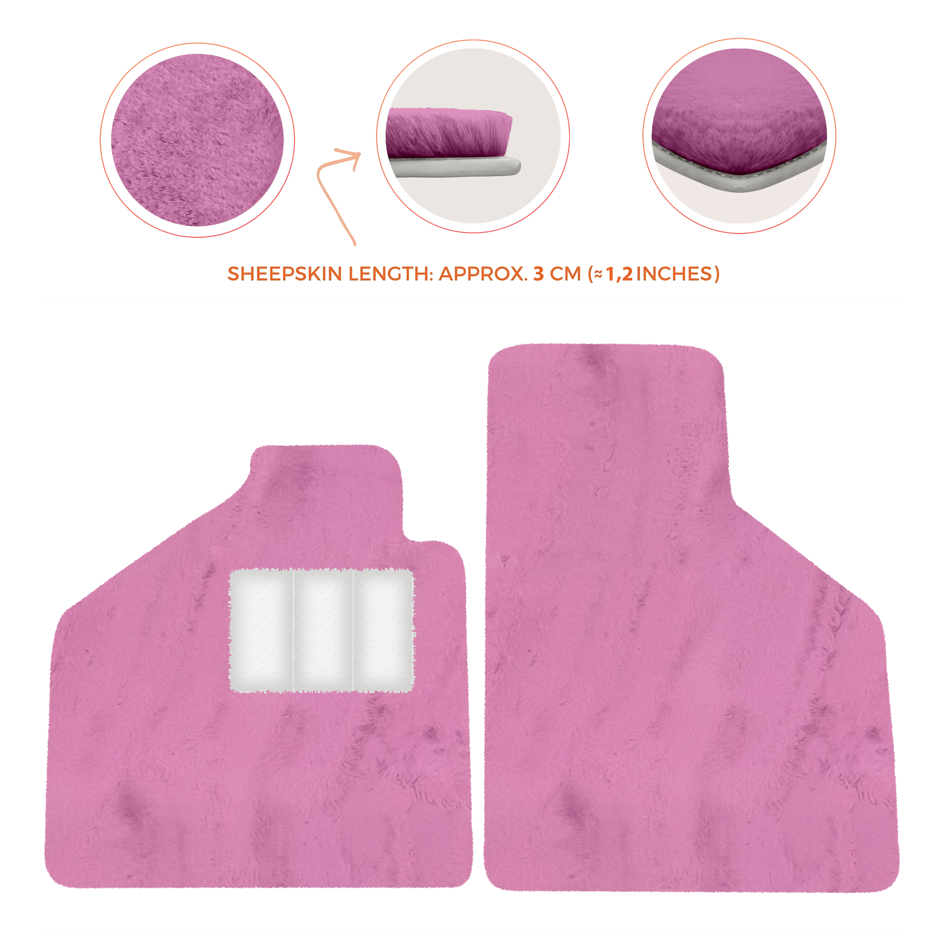 Premium Sheepskin Floor Mats for Lamborghini Aventador (2012-2022)