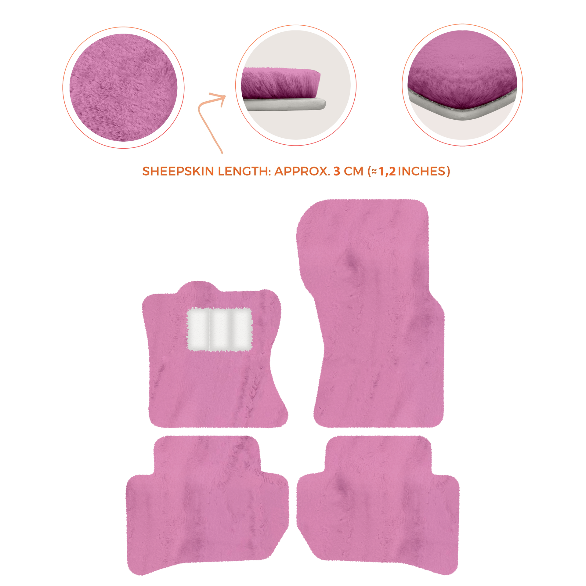 Premium Sheepskin Floor Mats for 2010-2013 Range Rover Sport