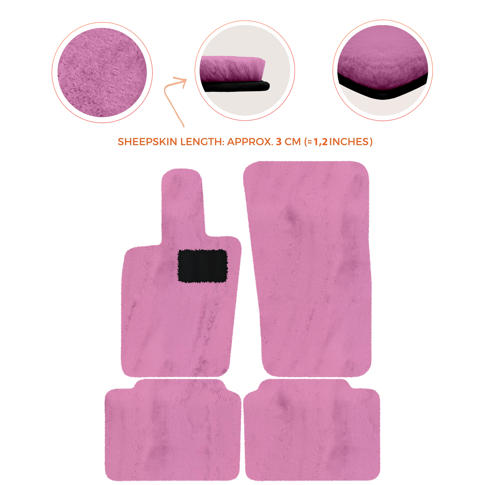 Luxury Sheepskin Floor Mats for Porsche Panamera (2017-2023)