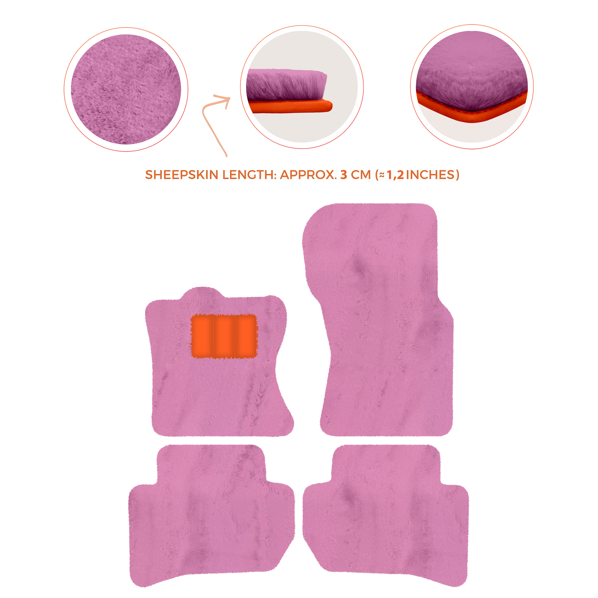 Premium Sheepskin Floor Mats for 2010-2013 Range Rover Sport