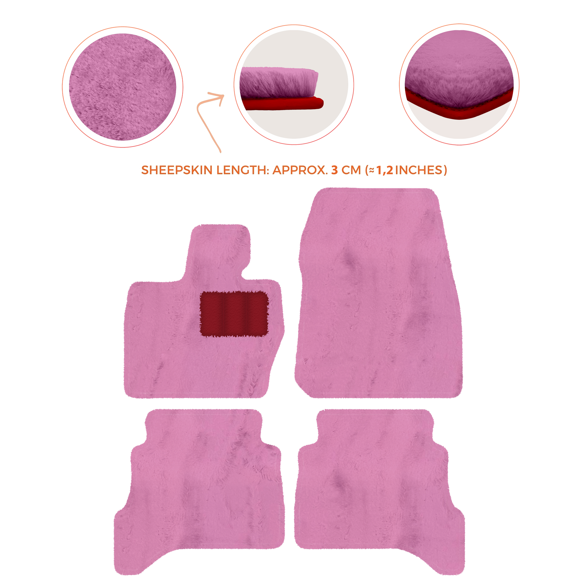 Premium Sheepskin Floor Mats for Range Rover Evoque (2015-2019)