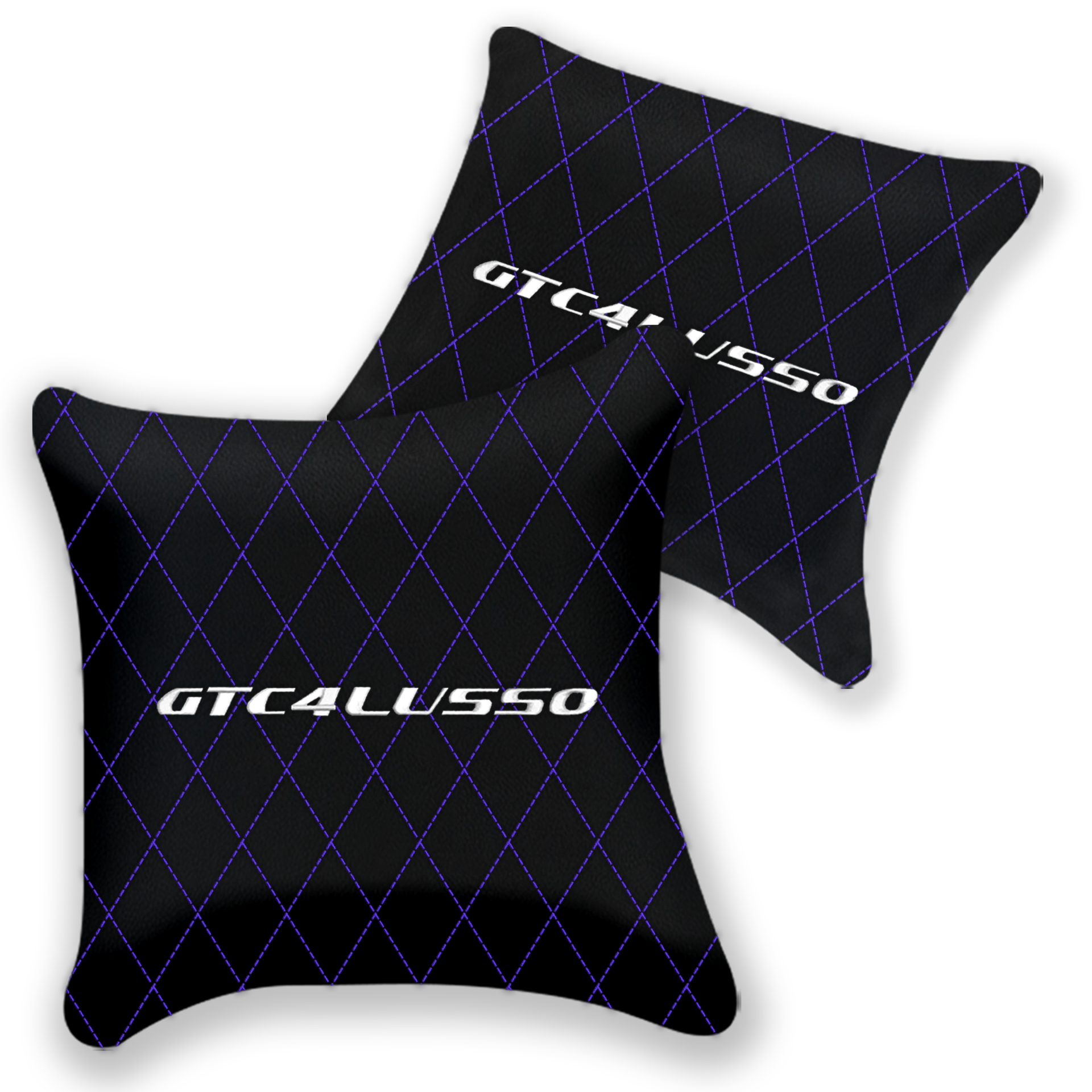 Custom Black Leather Pillows for Ferrari GTC4 Lusso - Set of 2