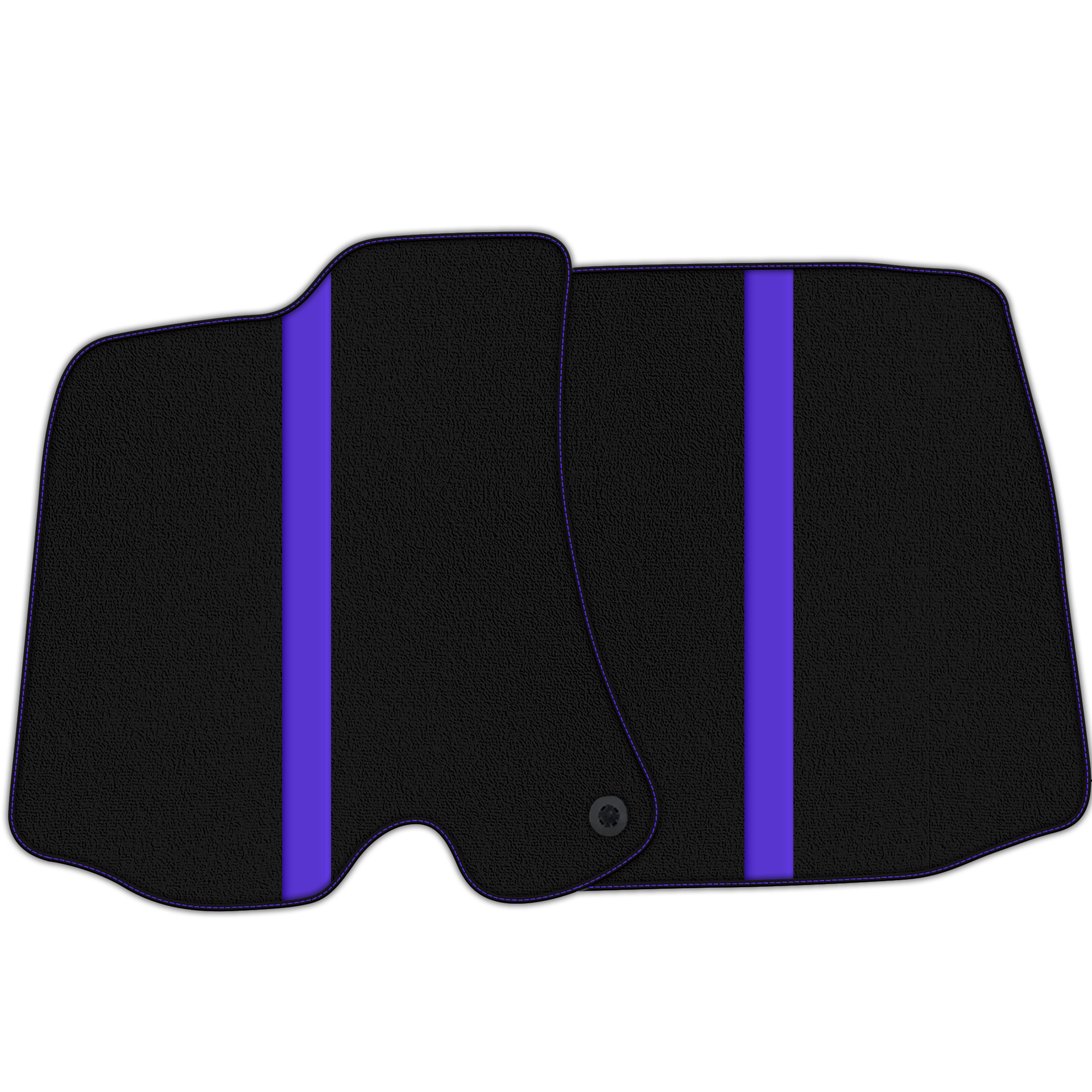 Black Floor Mats with Leather Line for Ferrari Roma (2021-2024) - Various Colors