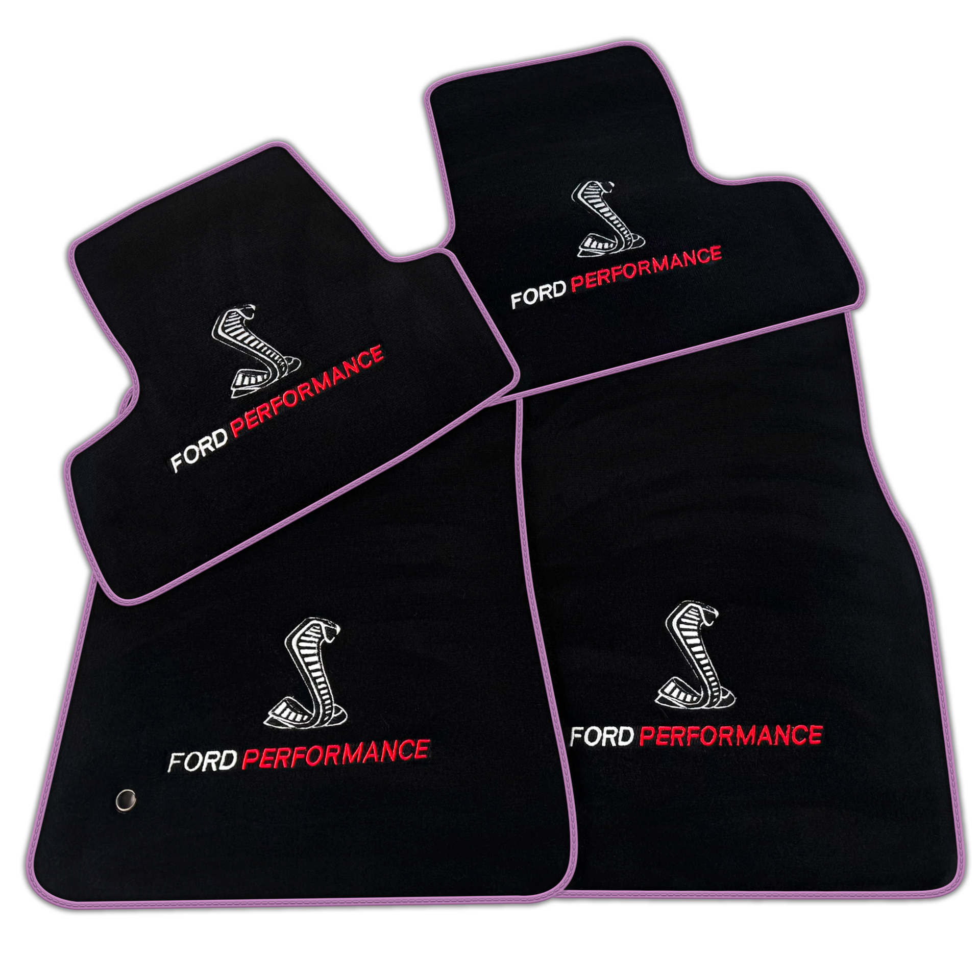 Customizable Black Floor Mats for Ford Mustang VI (2015-2023) Ford Performance