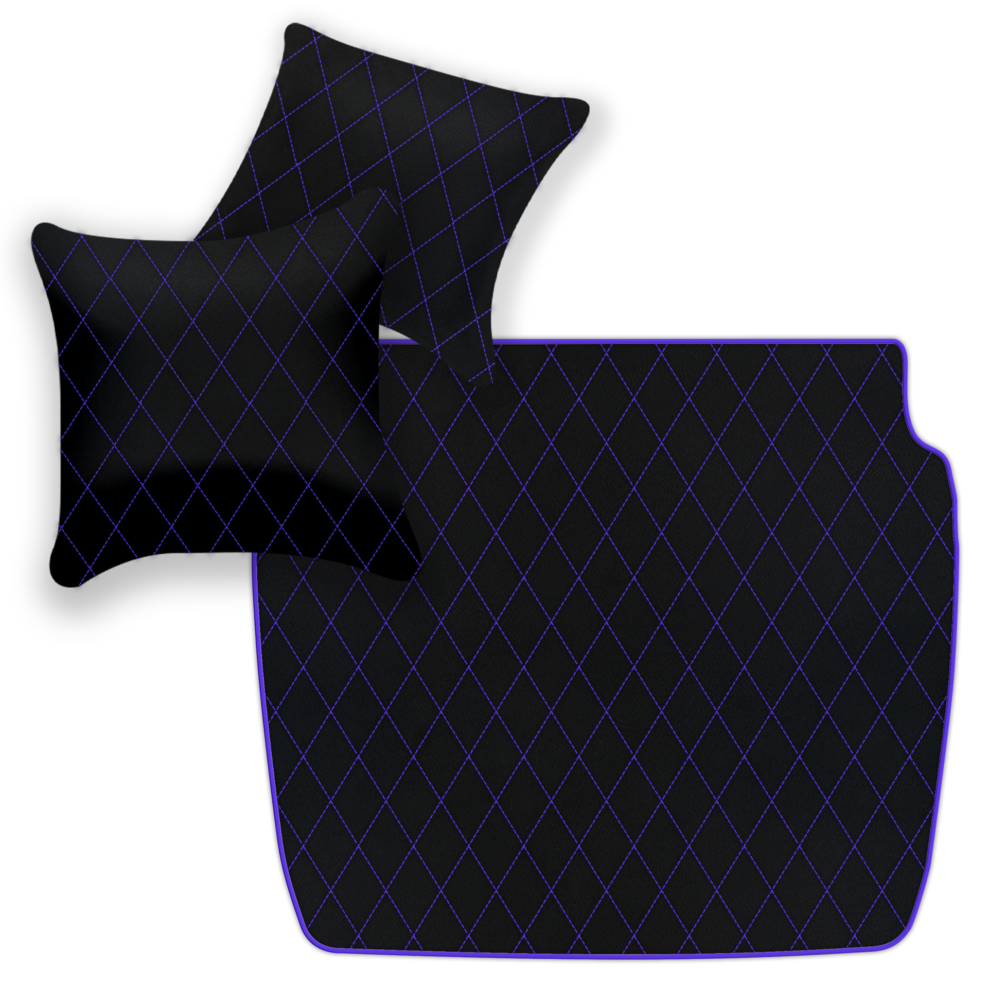 Custom Black Leather Floor Mats for Ferrari 612 Scaglietti (2005-2011)