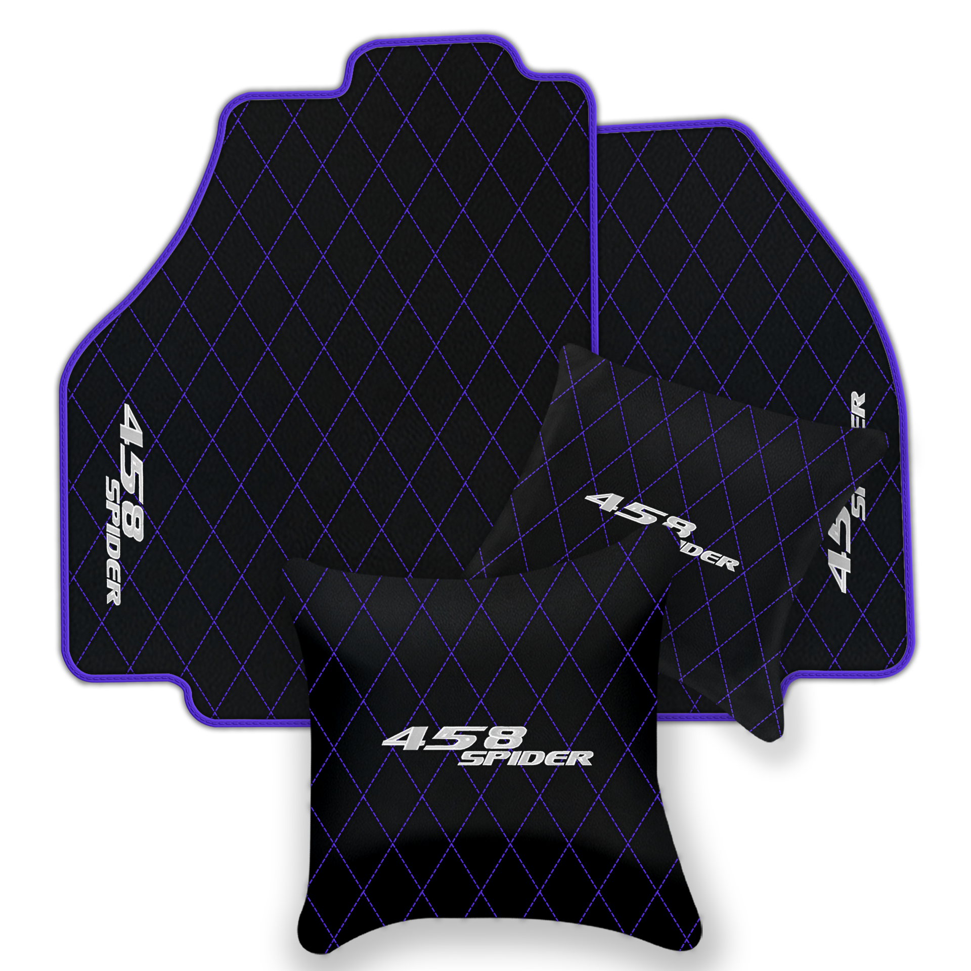 Premium Black Leather Floor Mats for Ferrari 458 Speciale (2012-2015)