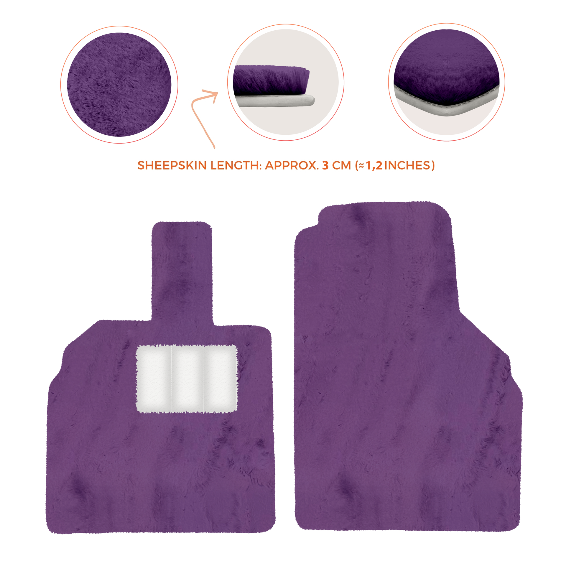 Luxury Sheepskin Floor Mats for Lamborghini Urus (2018-2026)