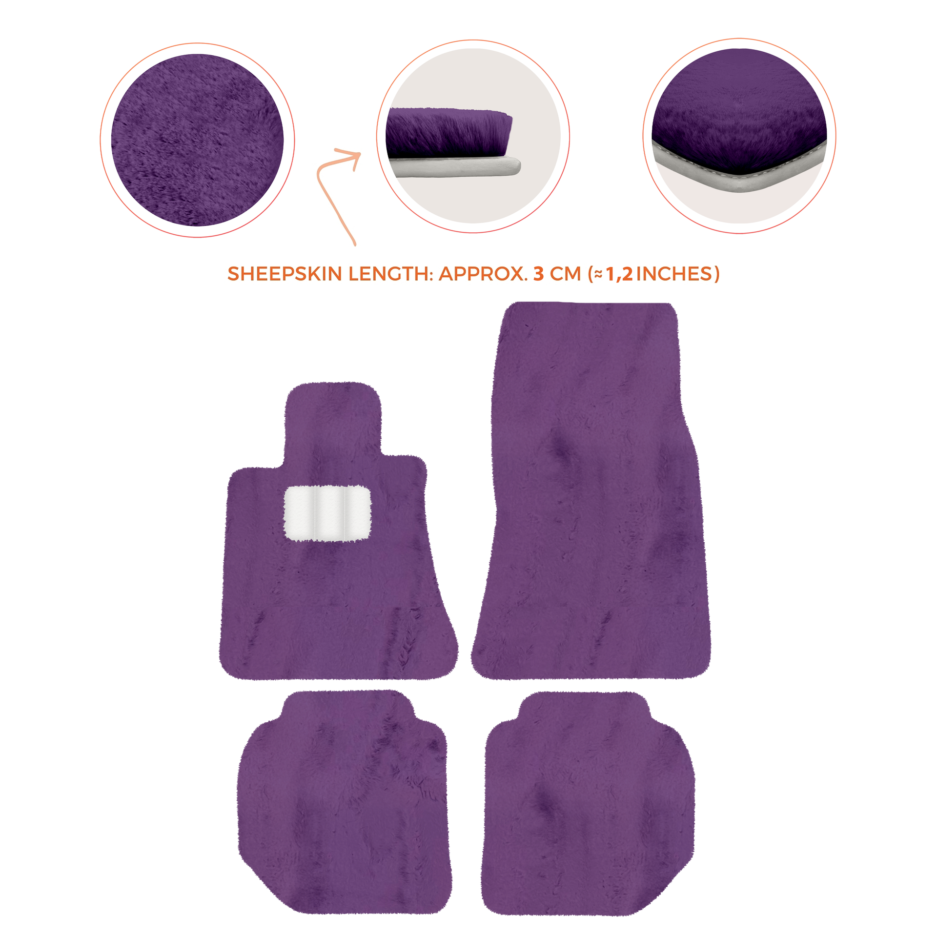 Premium Sheepskin Floor Mats for Bentley Continental GTC (2011-2018)