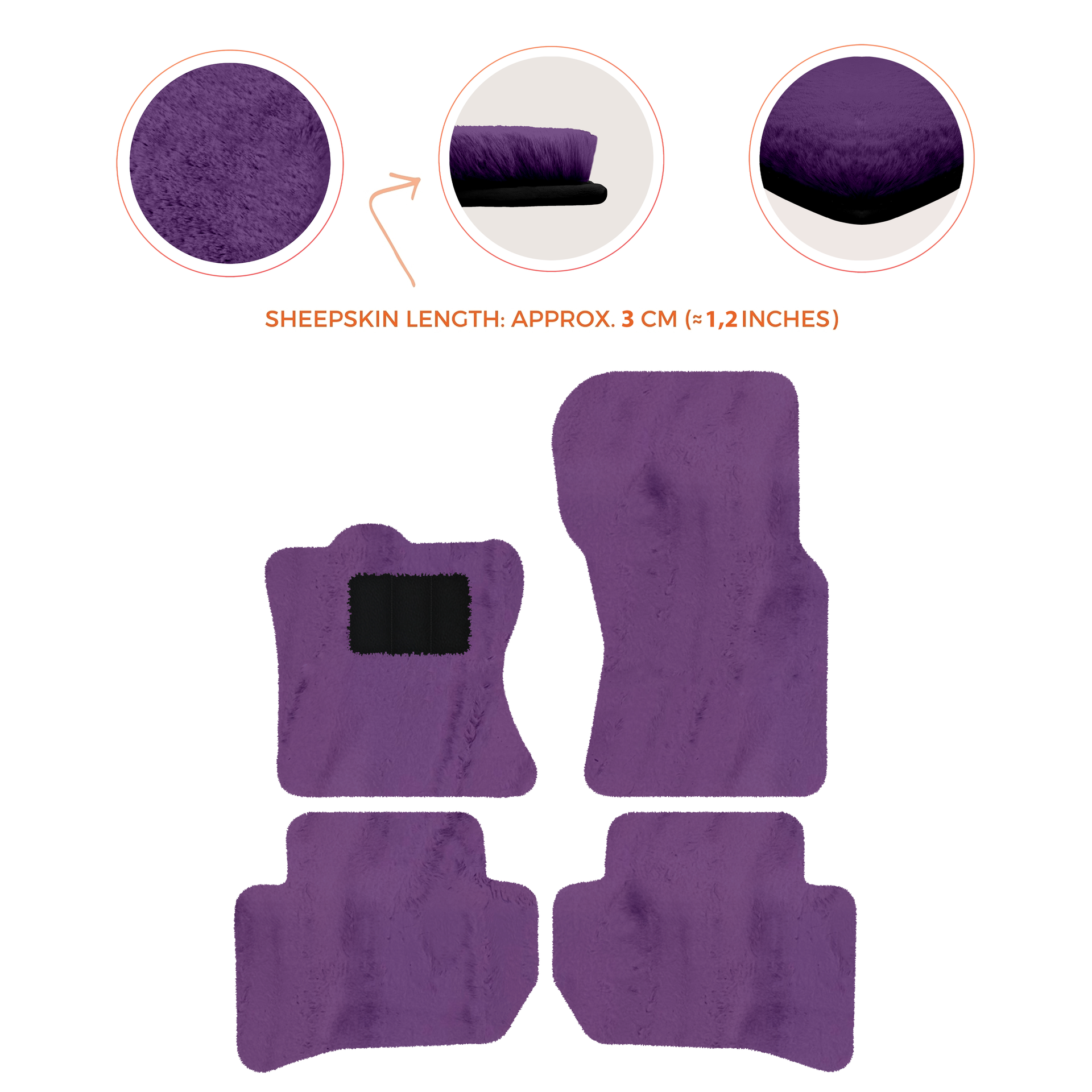 Premium Sheepskin Floor Mats for 2010-2013 Range Rover Sport