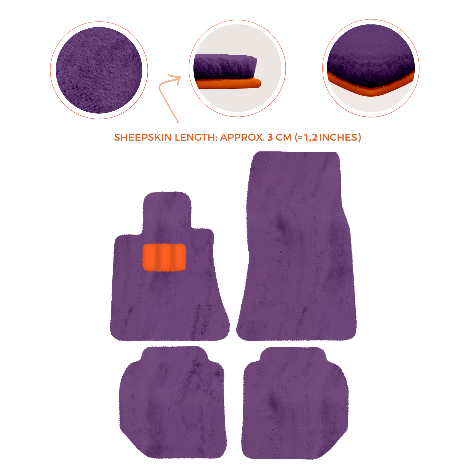 Premium Sheepskin Floor Mats for Bentley Continental GTC (2011-2018)