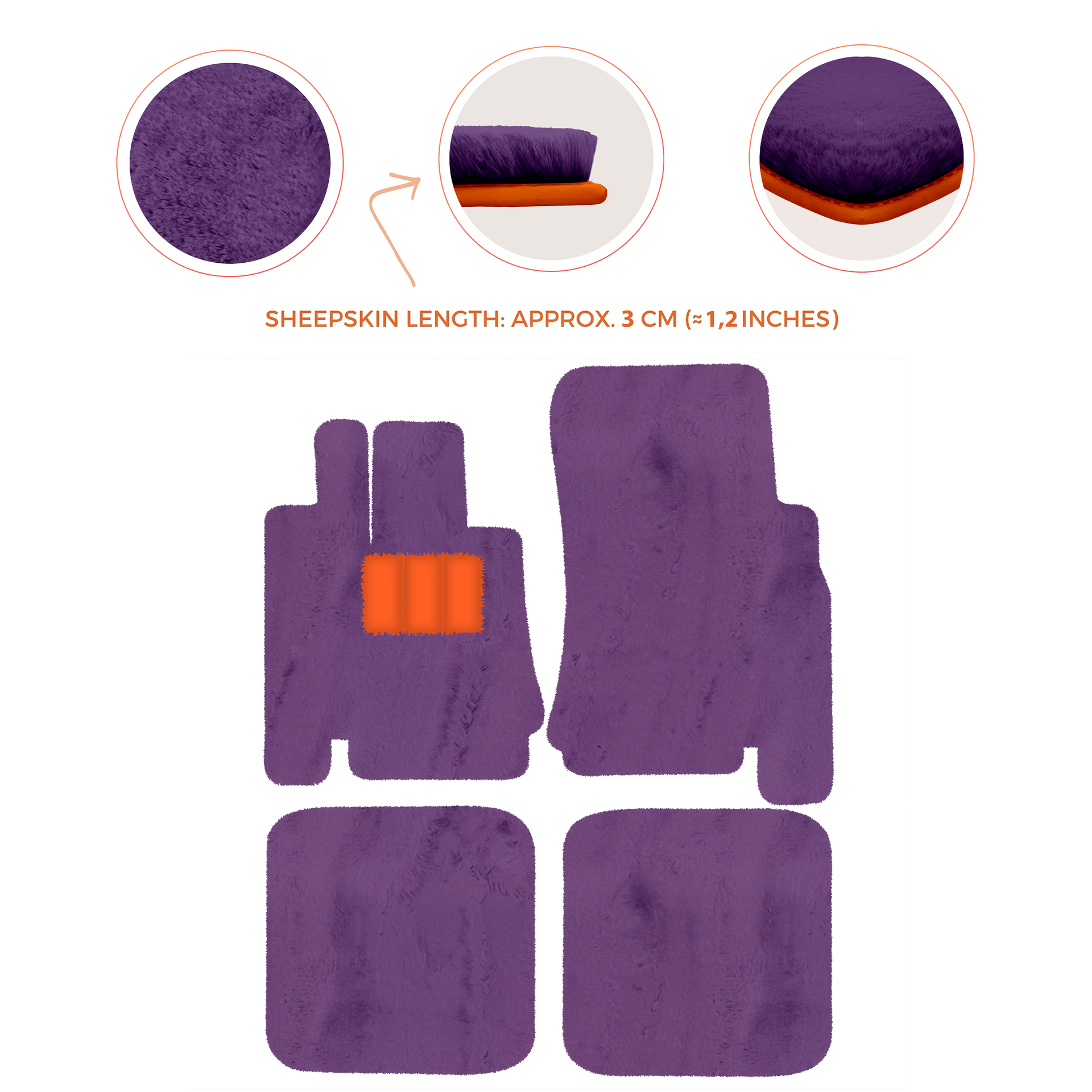 Premium Luxurious Sheepskin Floor Mats for Bentley Arnage (1998-2009)