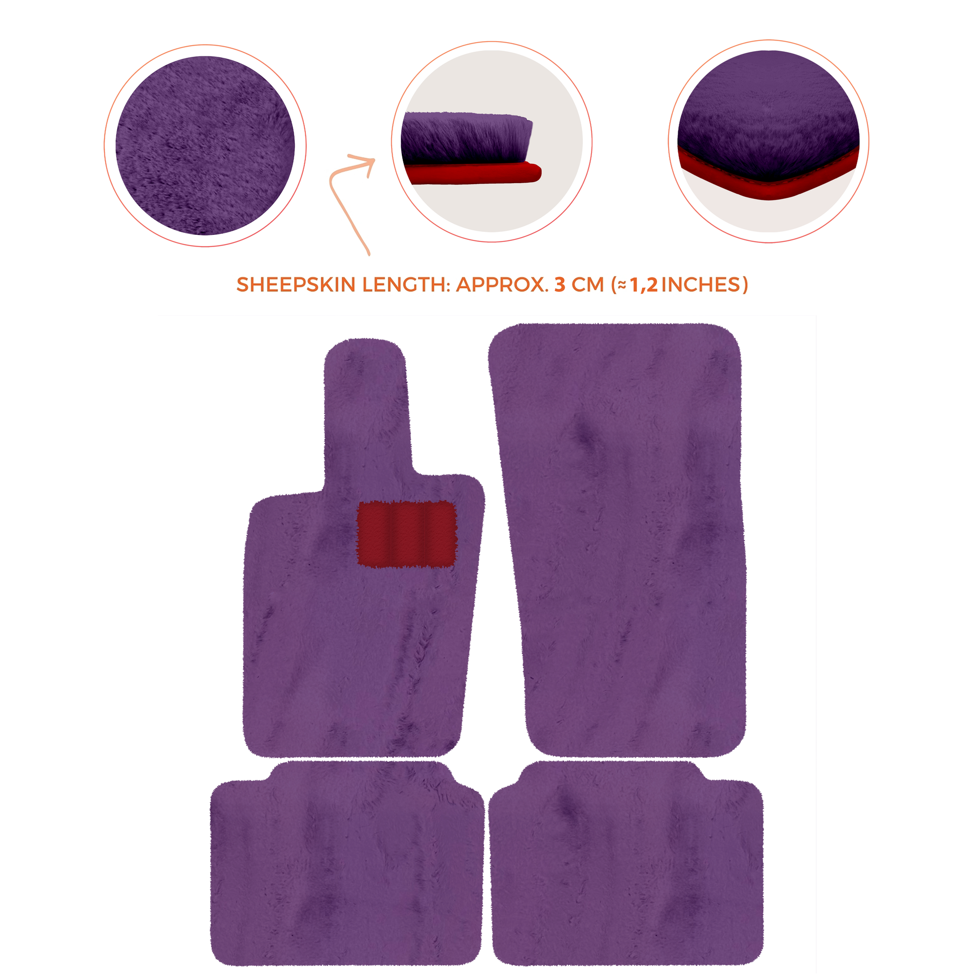 Luxury Sheepskin Floor Mats for Porsche Panamera (2017-2023)