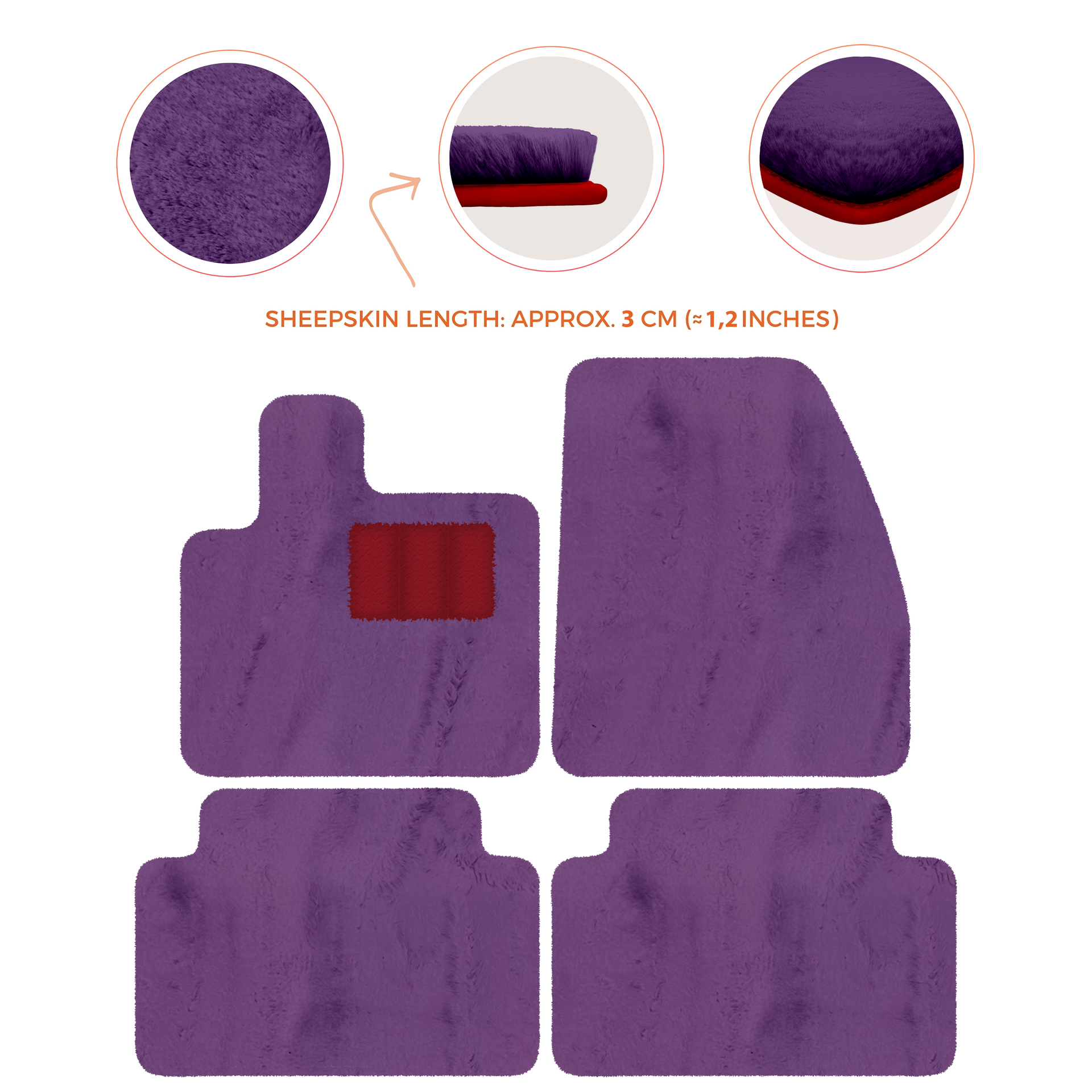 Premium Sheepskin Floor Mats for Range Rover Evoque (2016-2024)