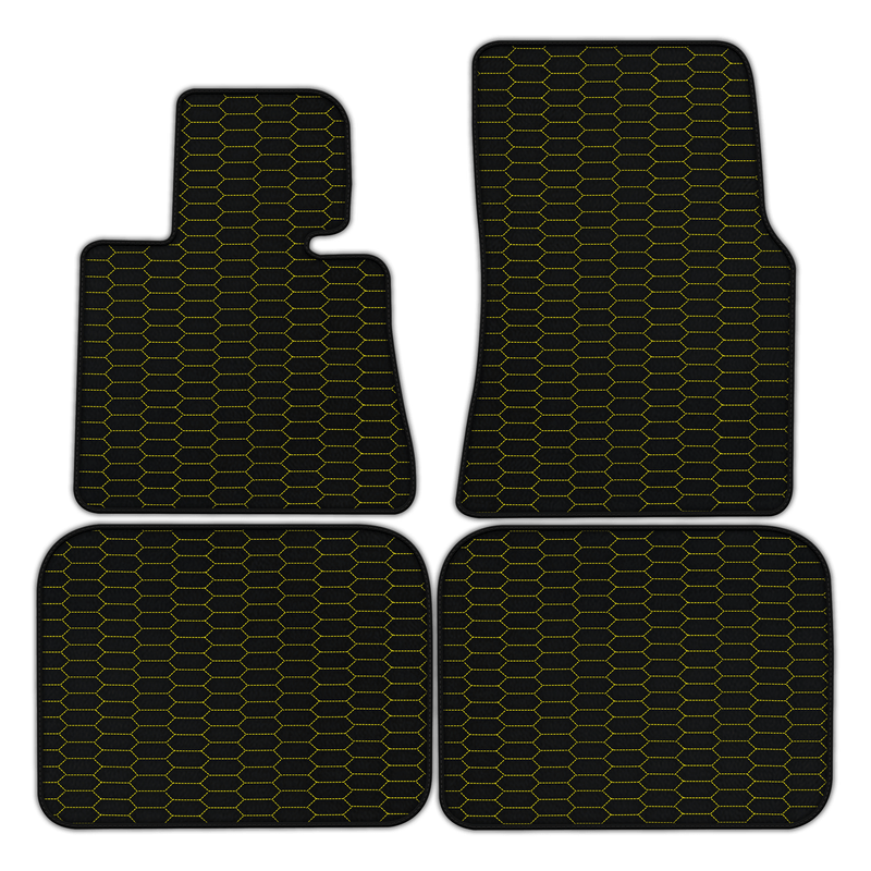 Customizable Leather Floor Mats with Raptor Hex Pattern for Rolls Royce Phantom Sedan (2003-2016)