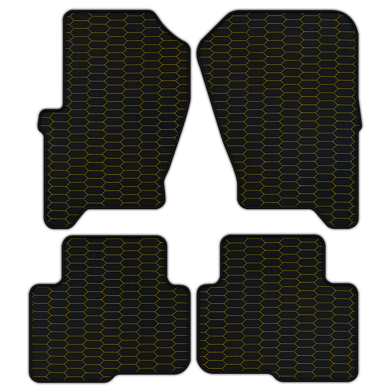 Customizable Leather Floor Mats with Raptor Hex Pattern for Land Rover Discovery (2004-2009)