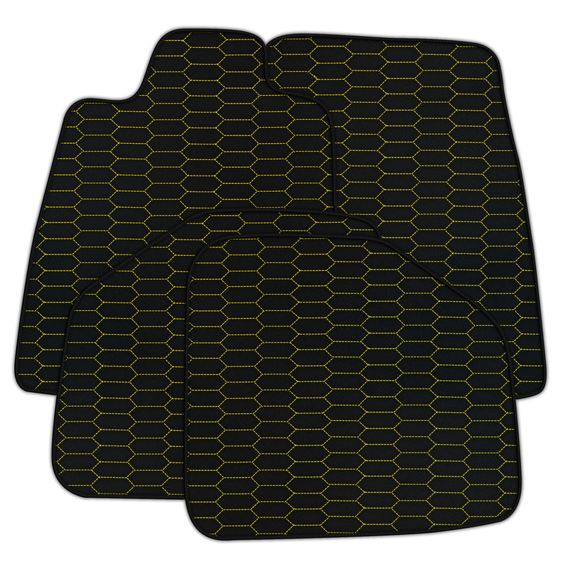 Customizable Leather Floor Mats with Raptor Hex Pattern for Aston Martin DBX (2020-2023)