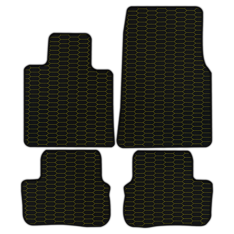 Customizable Leather Floor Mats with Raptor Hex Pattern for Rolls Royce Spectre (2023-2024)