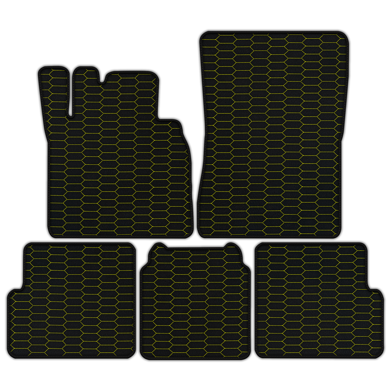 Customizable Leather Floor Mats with Raptor Hex Pattern for Mercedes Benz G-Class W463 (2008-2018)