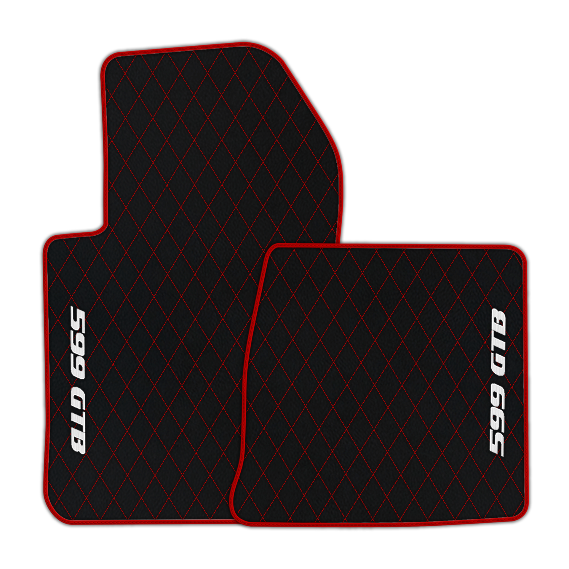 Custom Black Leather Floor Mats for Ferrari 599 Coupe (2006-2012)