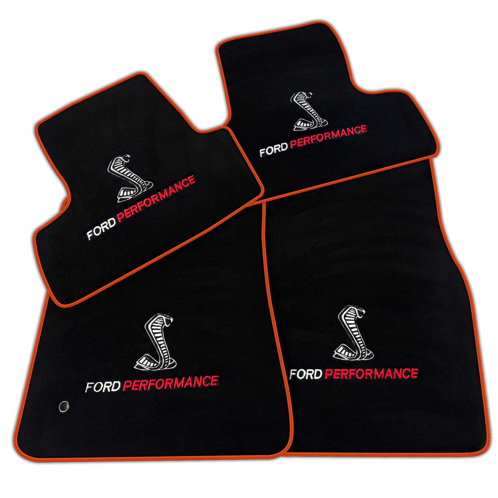 Customizable Black Floor Mats for Ford Mustang VI (2015-2023) Ford Performance