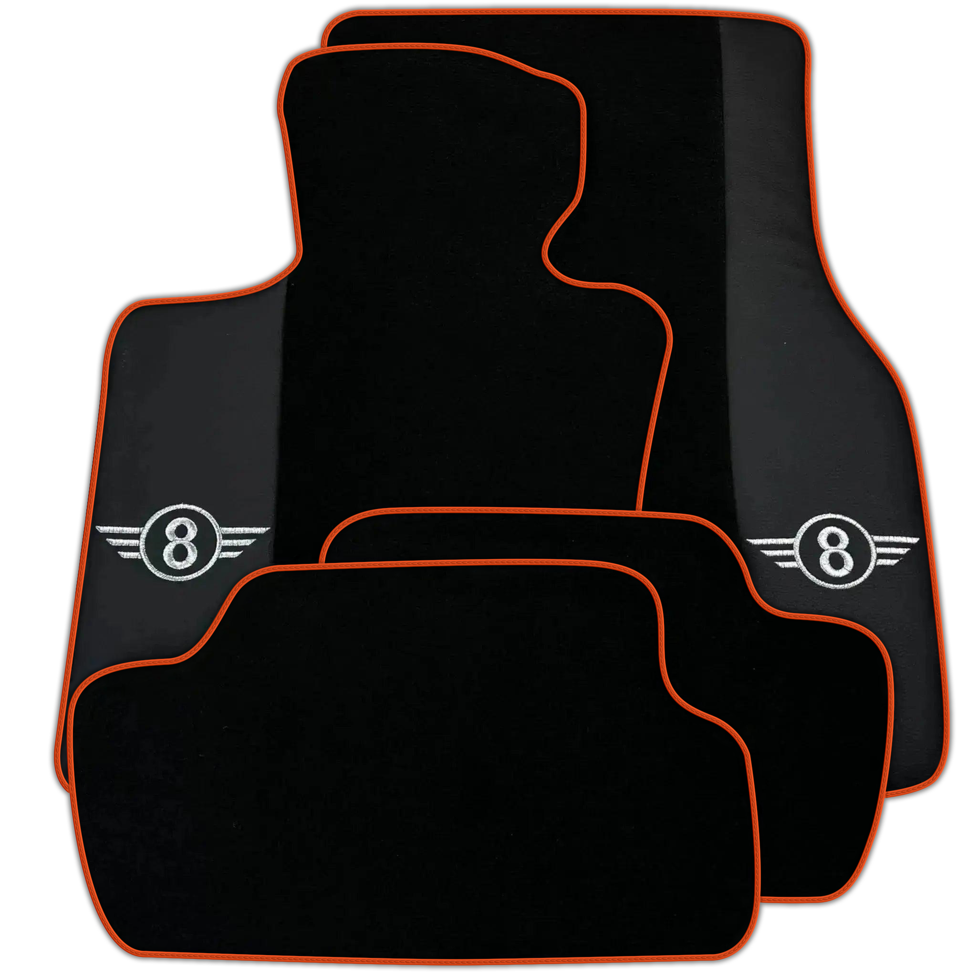 Black Floor Mats for Mini Cooper / One R53 (2001-2007) Cooper S with Leather