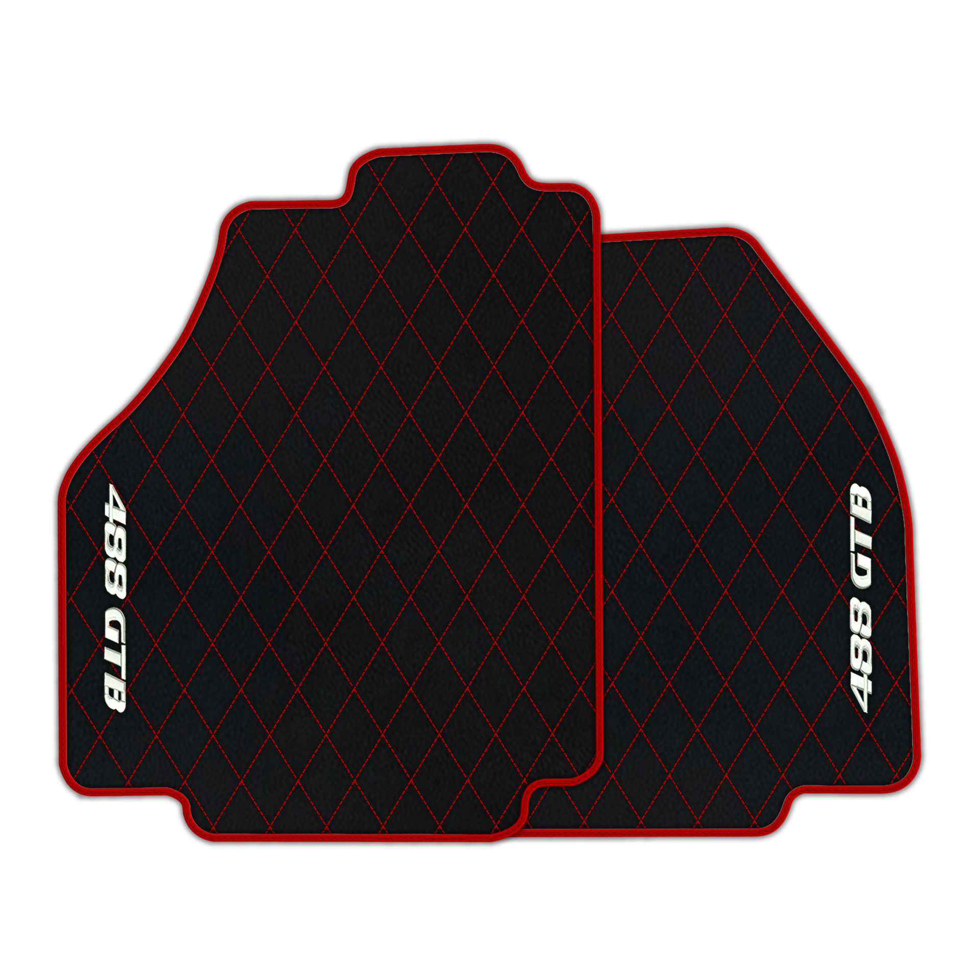 Premium Black Leather Floor Mats for Ferrari 458 Italia (2009-2015)