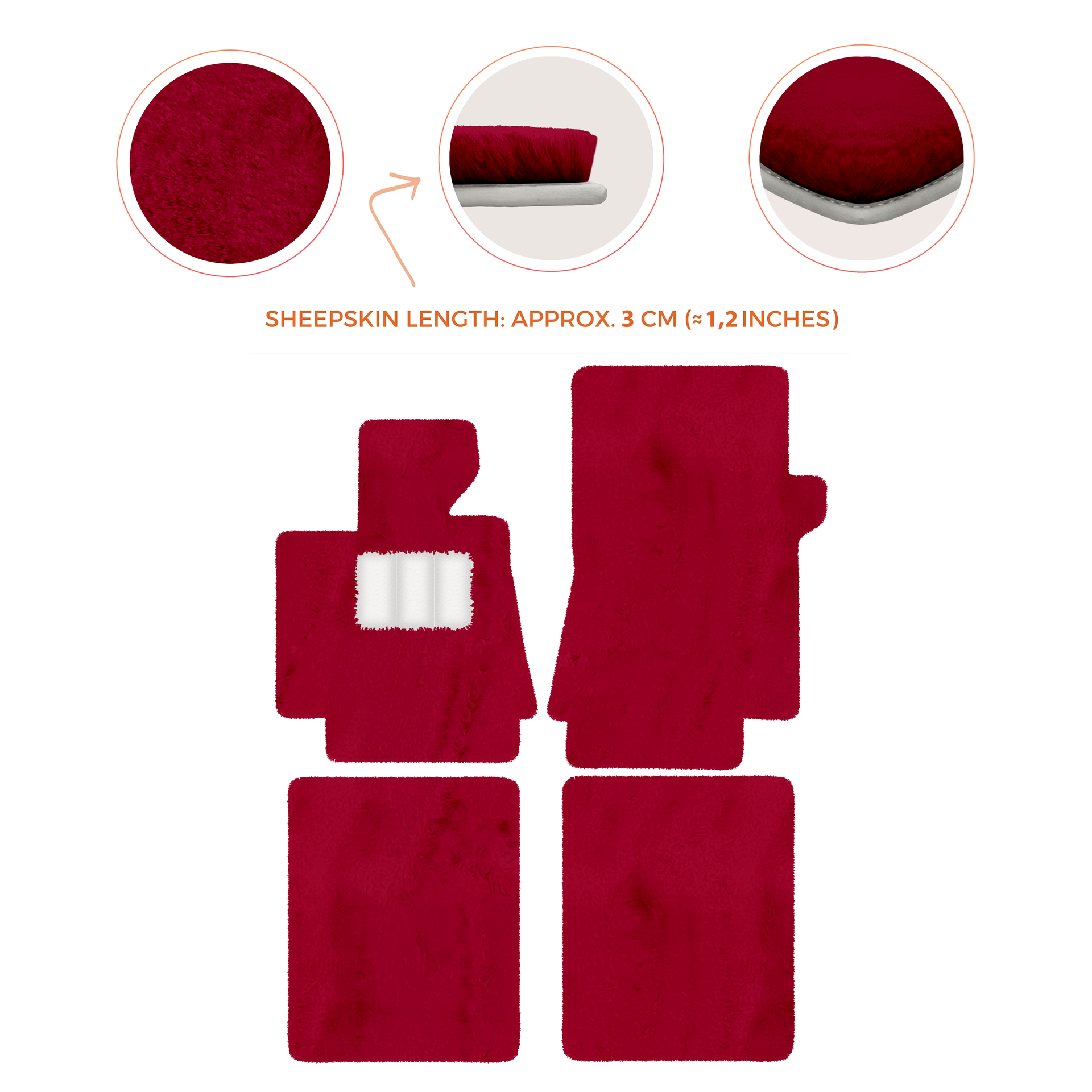 Luxurious Premium Sheepskin Floor Mats for Bentley Arnage (1998-2009)