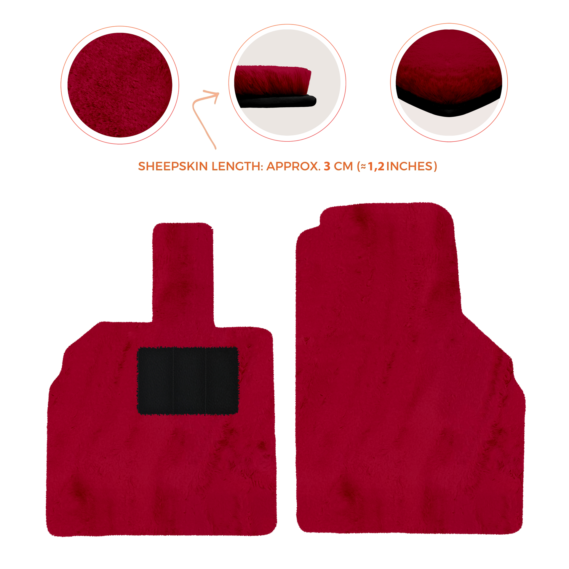 Luxury Sheepskin Floor Mats for Lamborghini Urus (2018-2026)