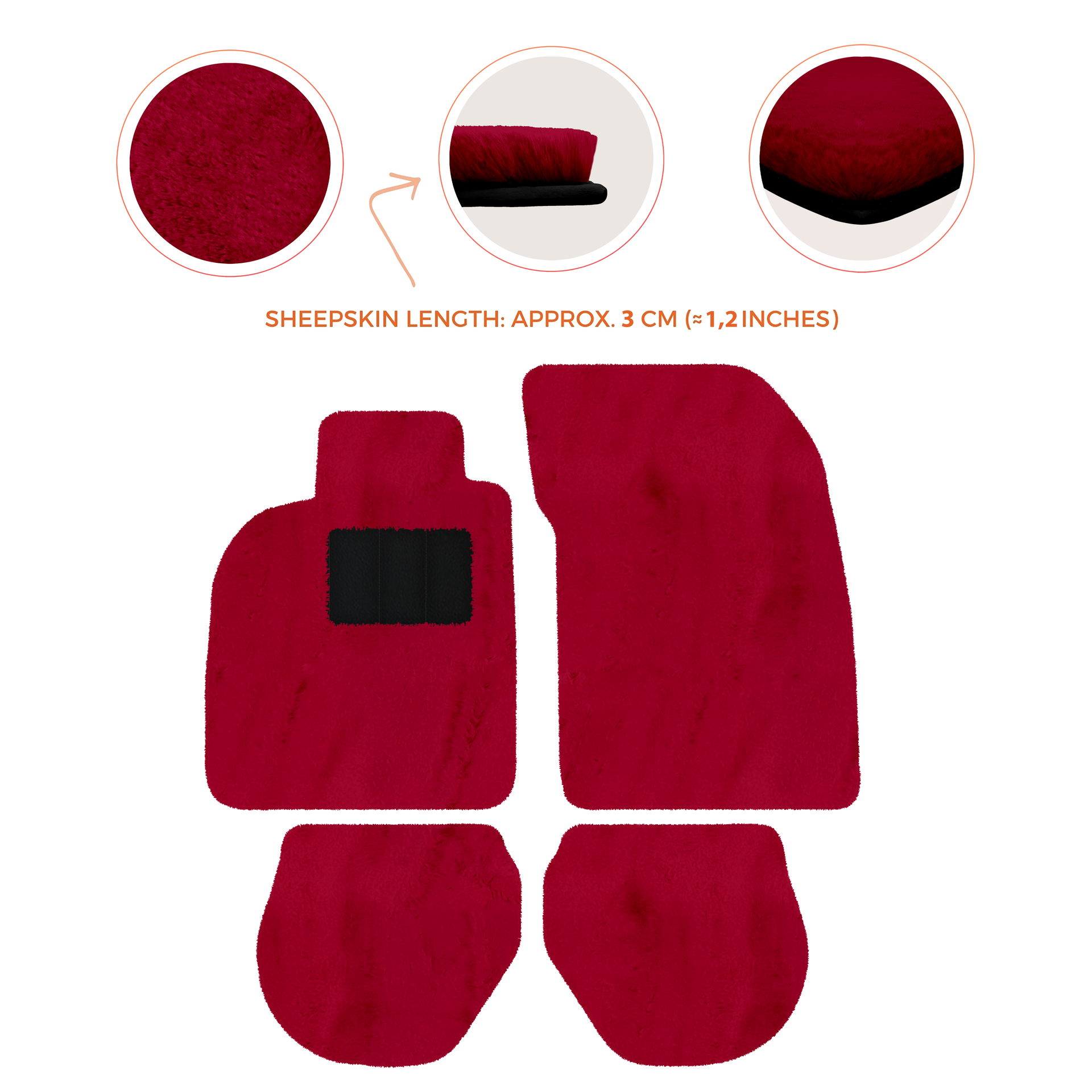 Customizable Leather Floor Mats with Hex Pattern for Porsche 911 - 993 (1994-1998) - AutoWin